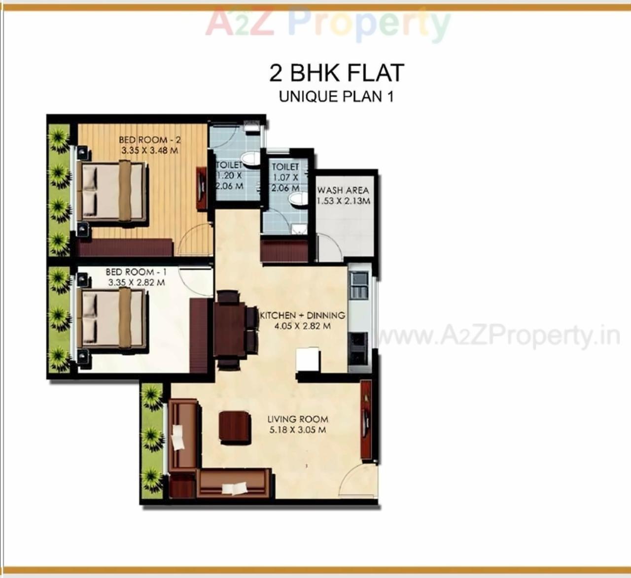 Layout of real estate project Rajhans Gold Residency located at Jahangir-pura, Surat, Gujarat