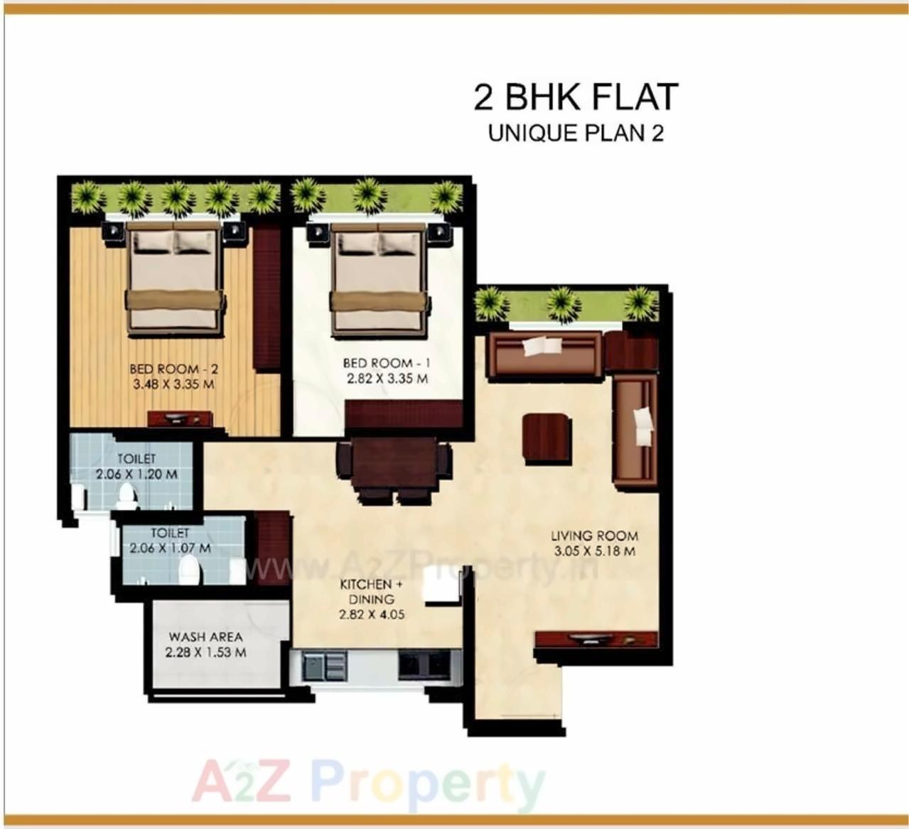 Layout of real estate project Rajhans Gold Residency located at Jahangir-pura, Surat, Gujarat