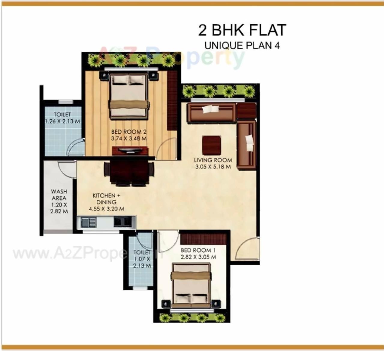 Layout of real estate project Rajhans Gold Residency located at Jahangir-pura, Surat, Gujarat
