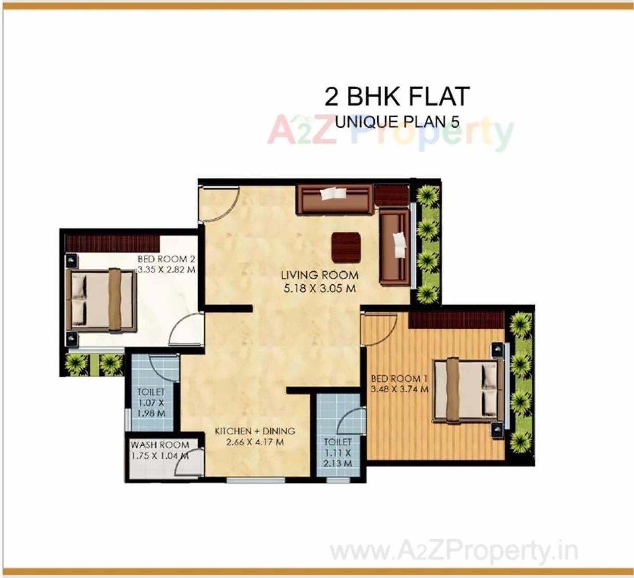 Layout of real estate project Rajhans Gold Residency located at Jahangir-pura, Surat, Gujarat
