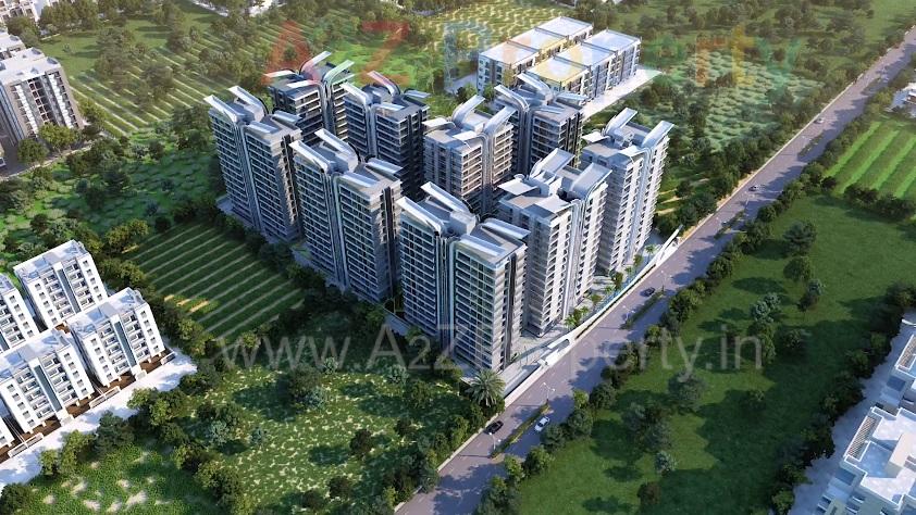 3D Elevation of real estate project Rajhans Grandezza located at Bharthana, Surat, Gujarat