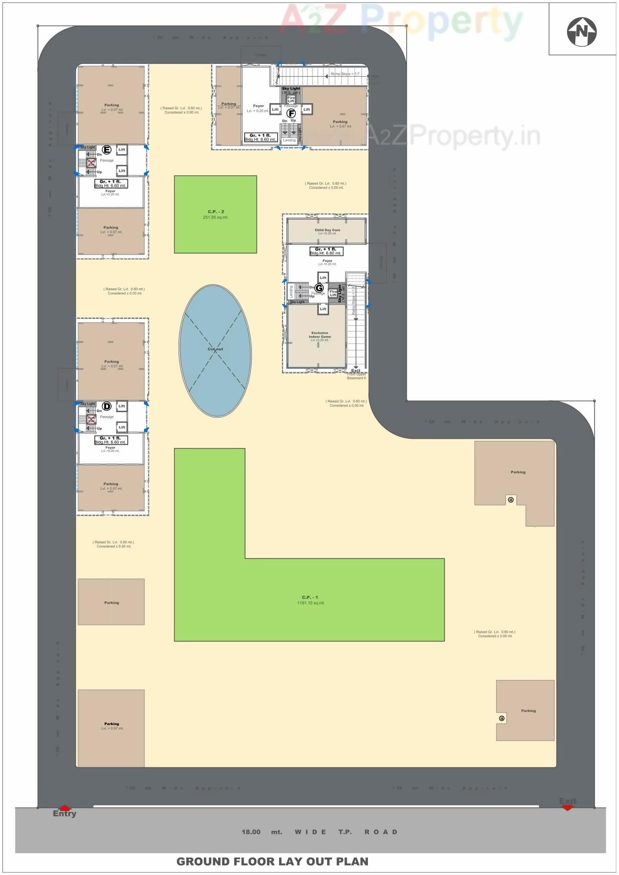 Layout of real estate project Rajhans Grandezza located at Bharthana, Surat, Gujarat
