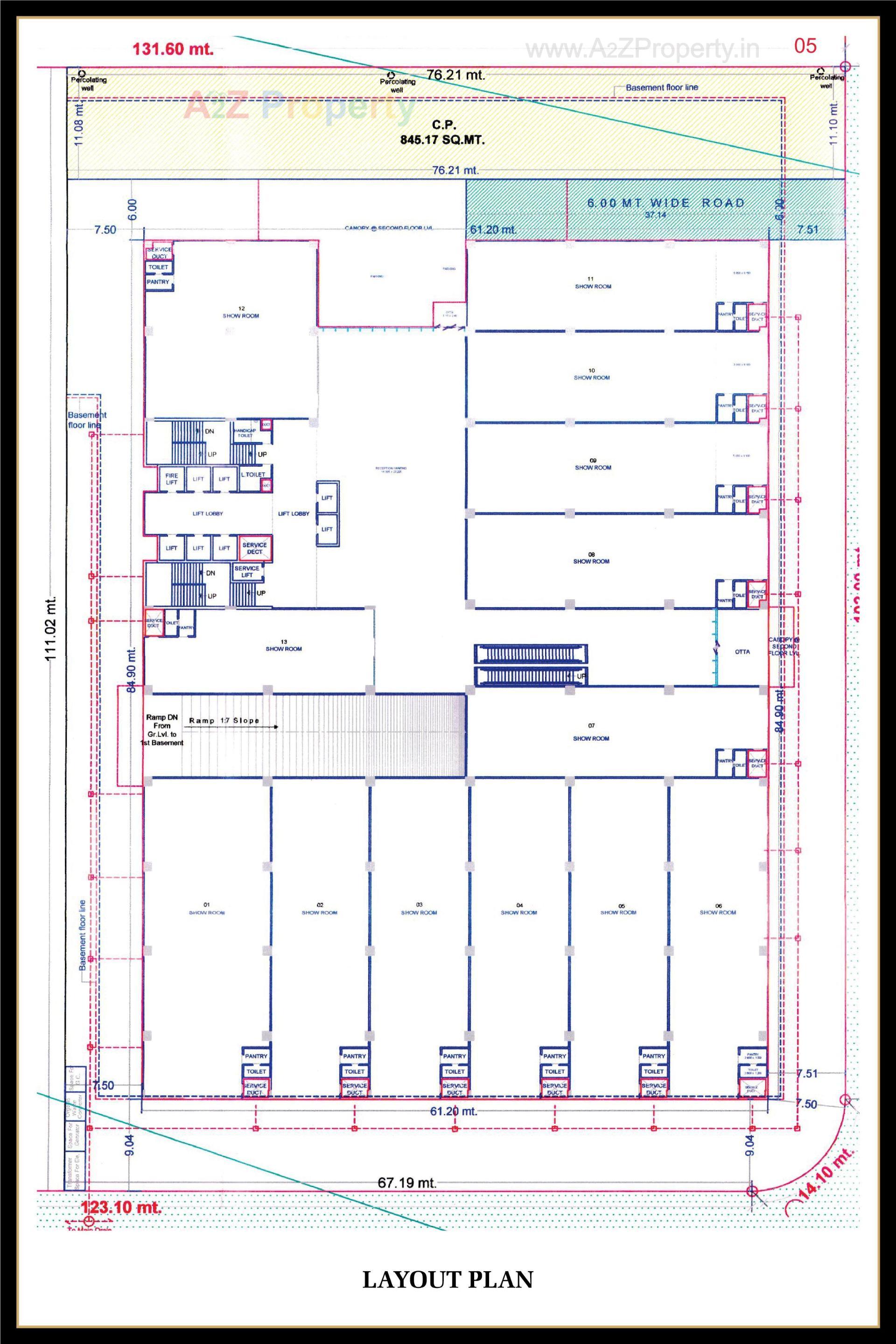 Layout of real estate project Rajhans Skylar located at Rundh, Surat, Gujarat