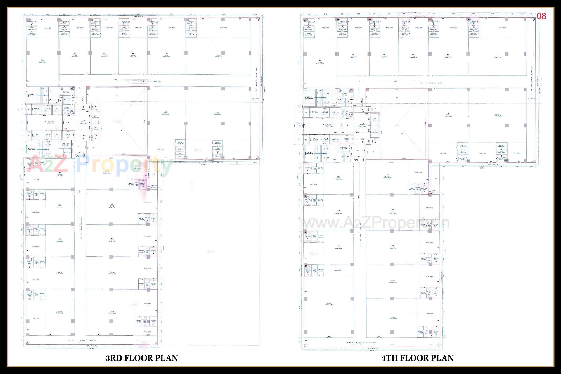 Layout of real estate project Rajhans Skylar located at Rundh, Surat, Gujarat