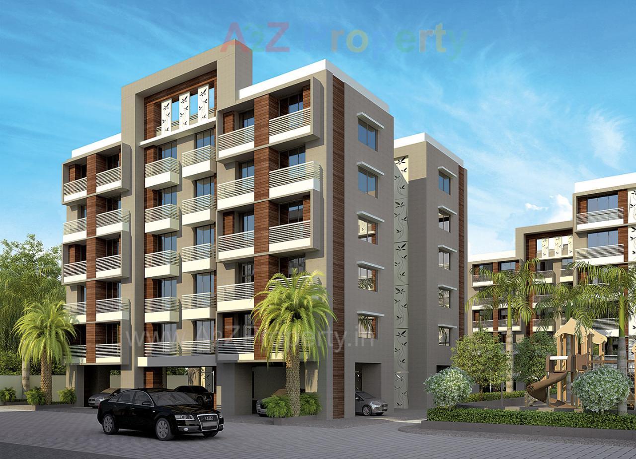 3D Elevation of real estate project Rajhans Stadium Plaza   Residency located at Surat, Surat, Gujarat