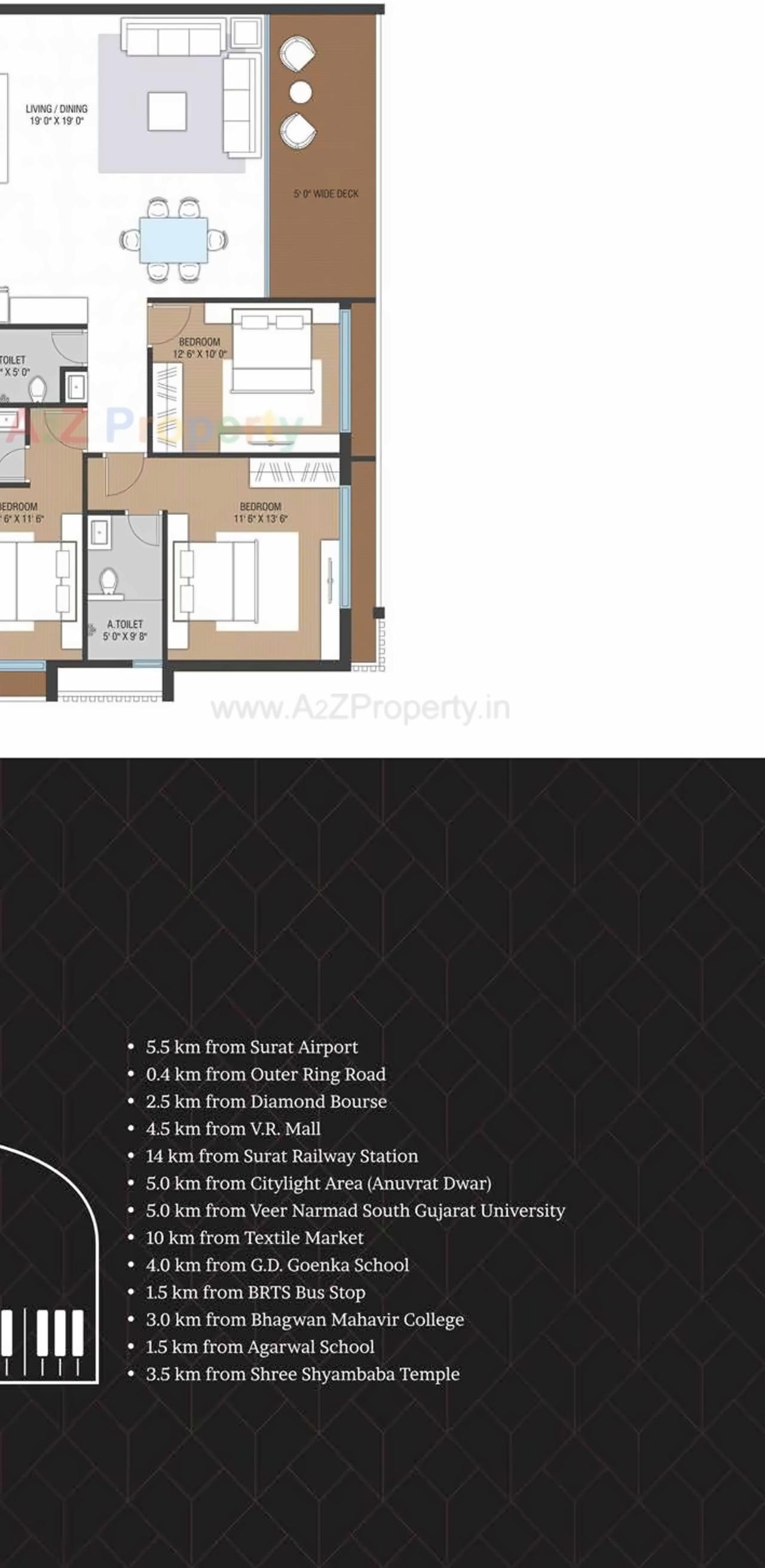 Layout of real estate project Rajhans Synfonia located at Abhva, Surat, Gujarat
