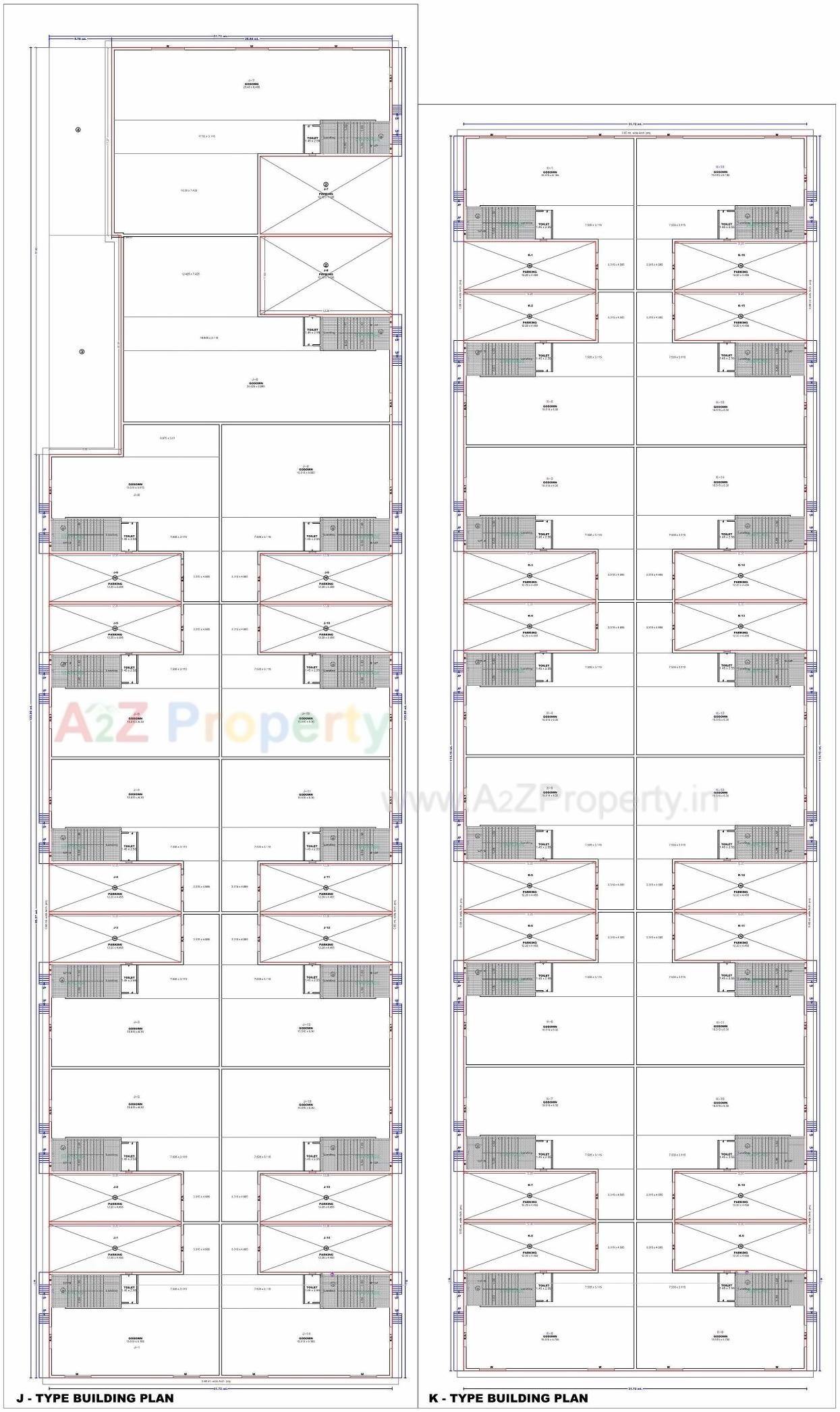 Layout of real estate project Rajhans Transport Nagar located at Chalthan, Surat, Gujarat