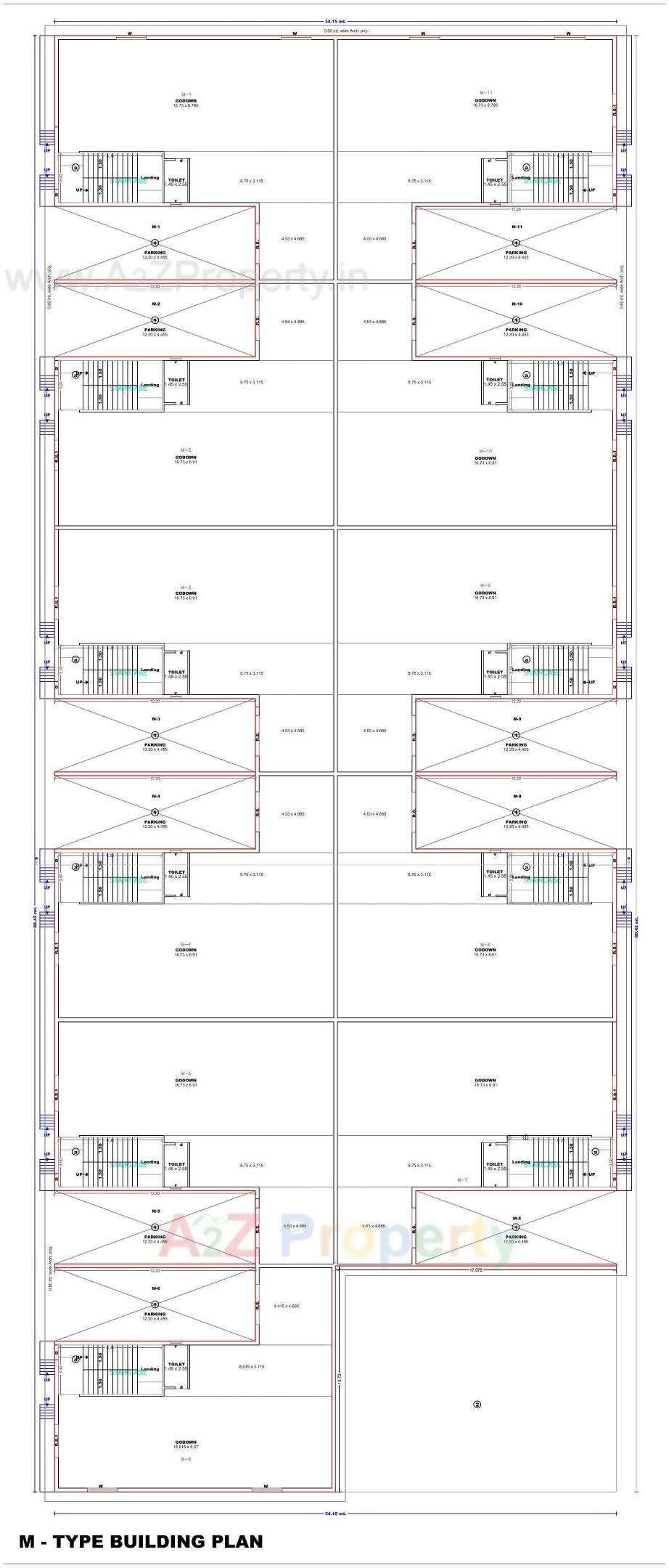 Layout of real estate project Rajhans Transport Nagar located at Chalthan, Surat, Gujarat