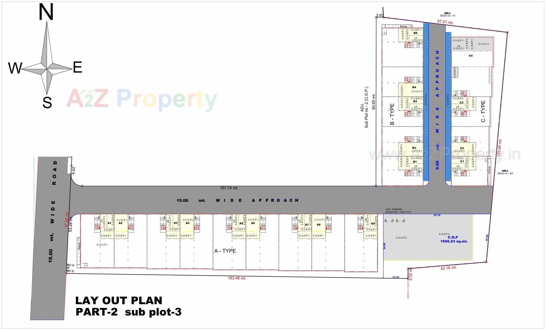 Layout of real estate project Rajhans Transport Nagar located at Surat, Surat, Gujarat