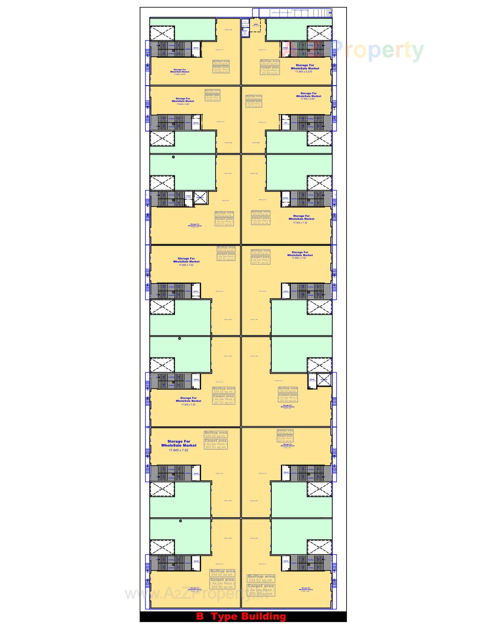 Layout of real estate project Rajhans Transport Nagar located at Surat, Surat, Gujarat