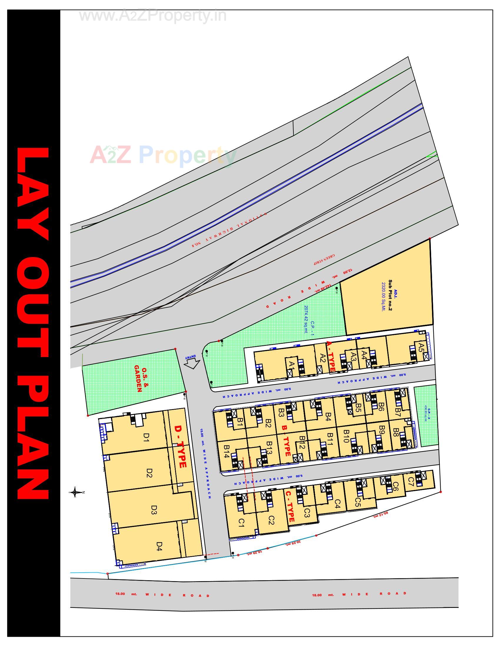 Layout of real estate project Rajhans Transport Nagar located at Surat, Surat, Gujarat