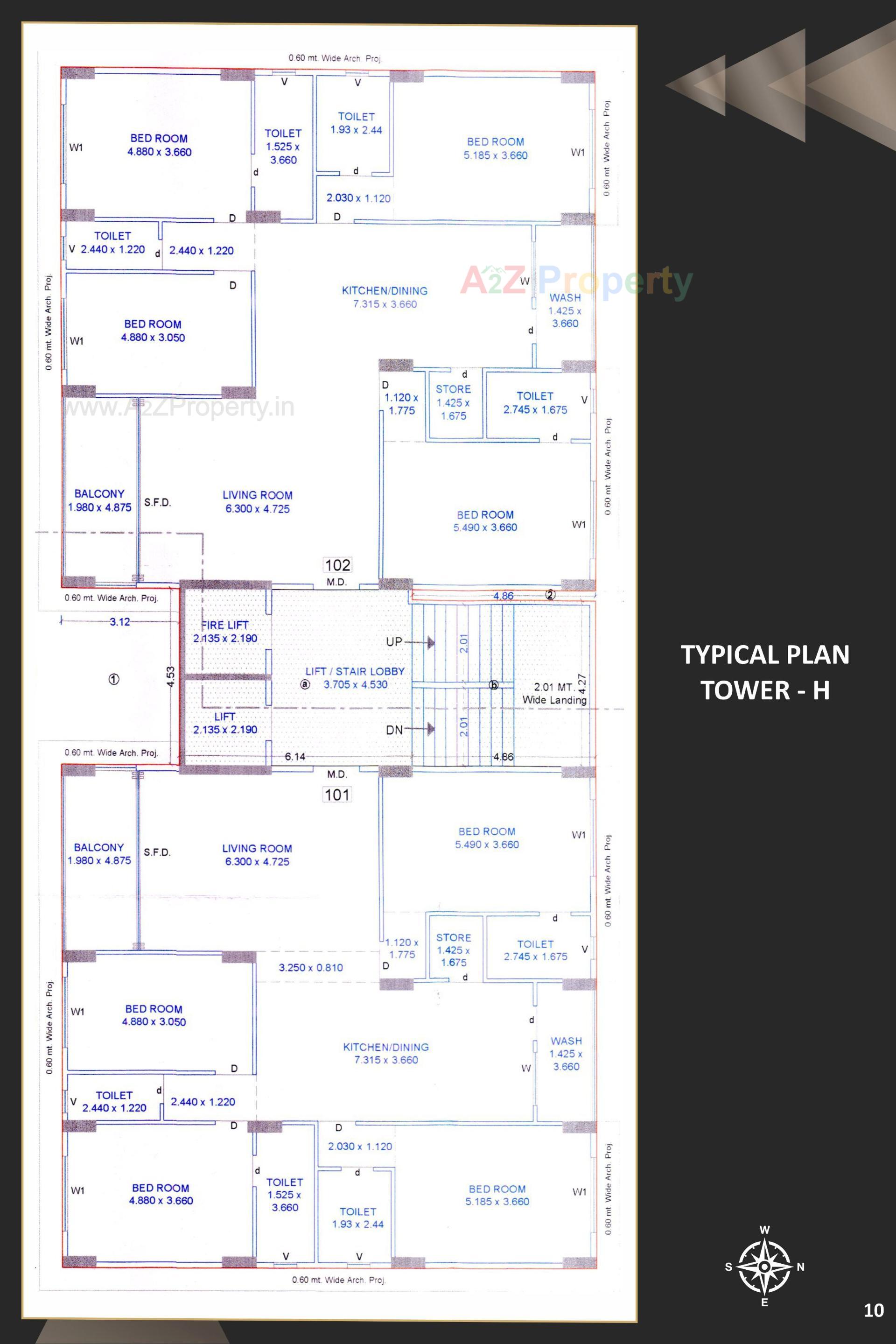 Layout of real estate project Rajhans Zorista located at Vesu, Surat, Gujarat