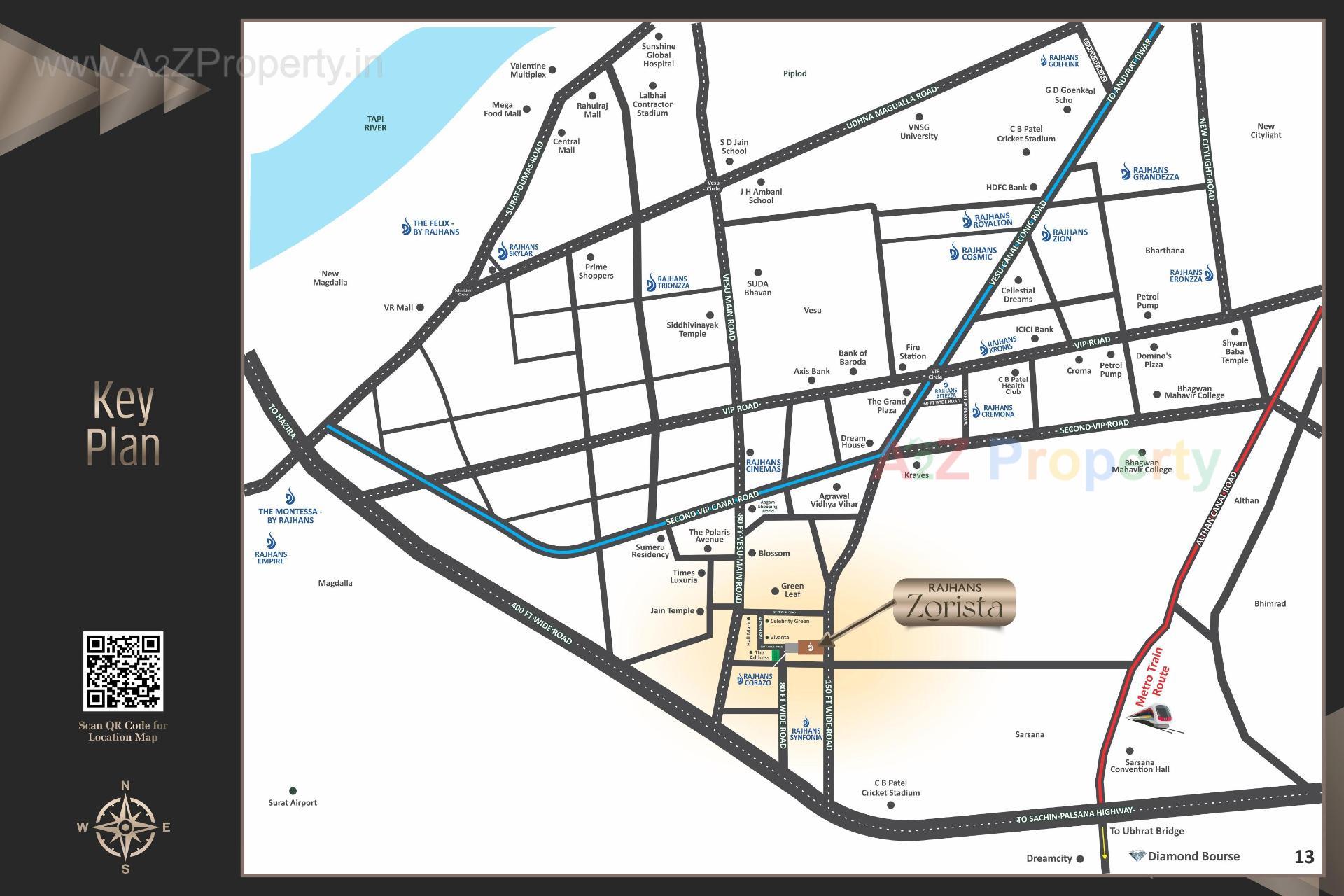  of real estate project Rajhans Zorista located at Vesu, Surat, Gujarat