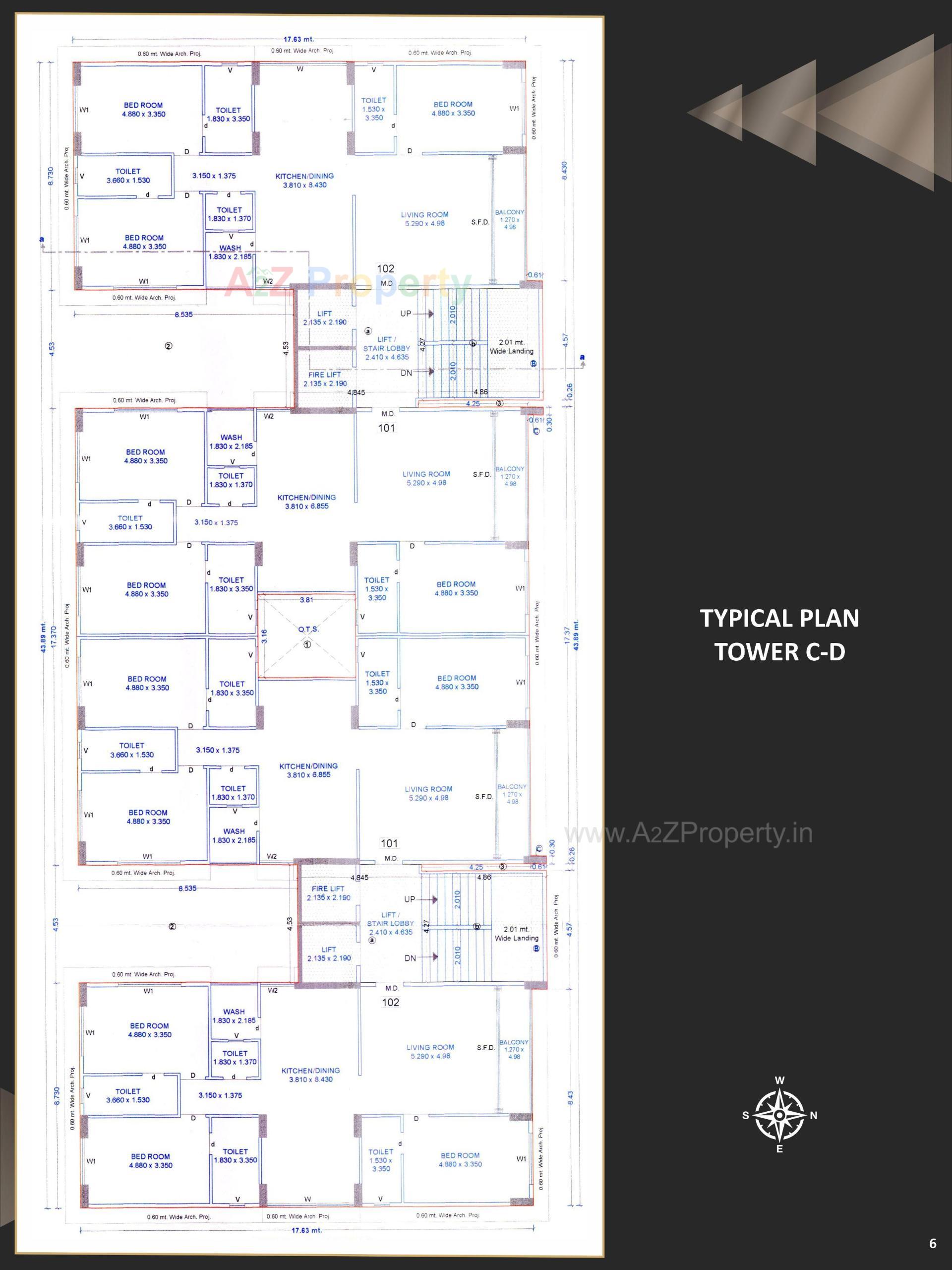 Layout of real estate project Rajhans Zorista located at Vesu, Surat, Gujarat