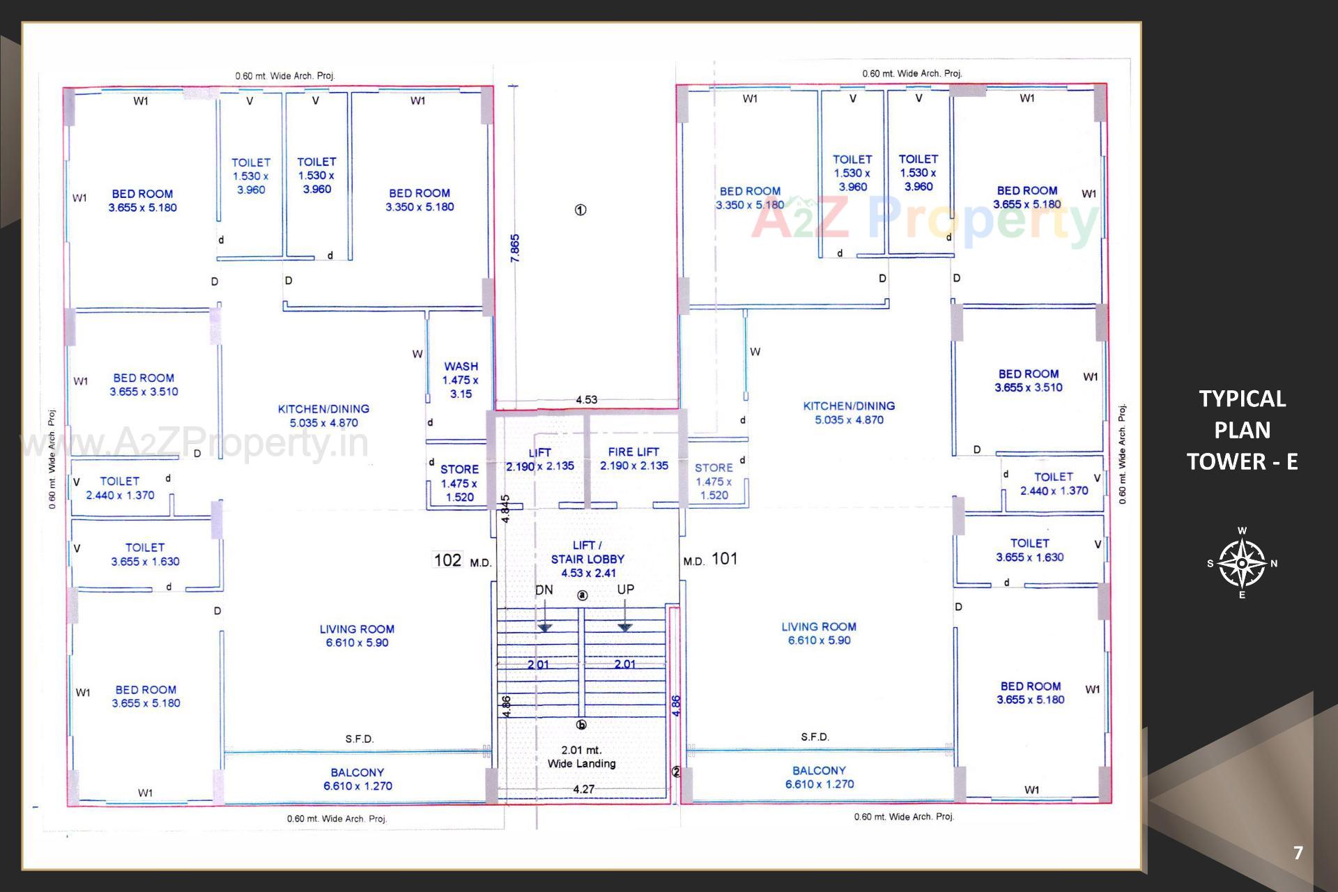 Layout of real estate project Rajhans Zorista located at Vesu, Surat, Gujarat