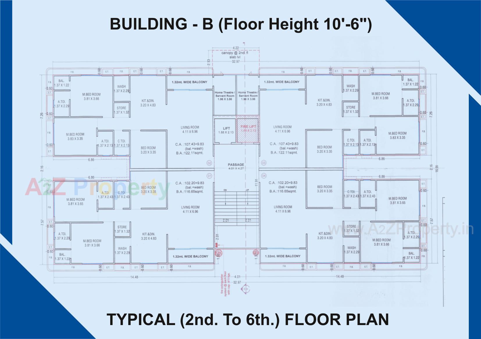 Layout of real estate project Rajnidhi Residency located at Majura-bhatar-road, Surat, Gujarat