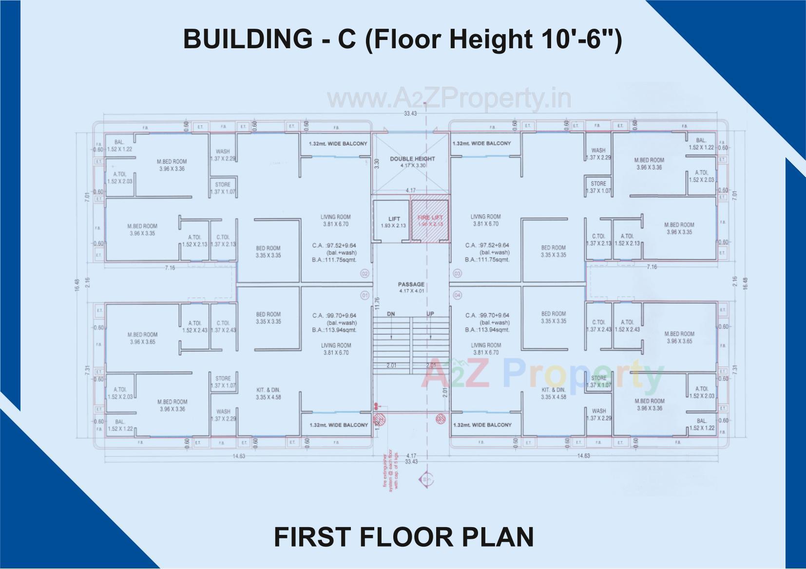 Layout of real estate project Rajnidhi Residency located at Majura-bhatar-road, Surat, Gujarat