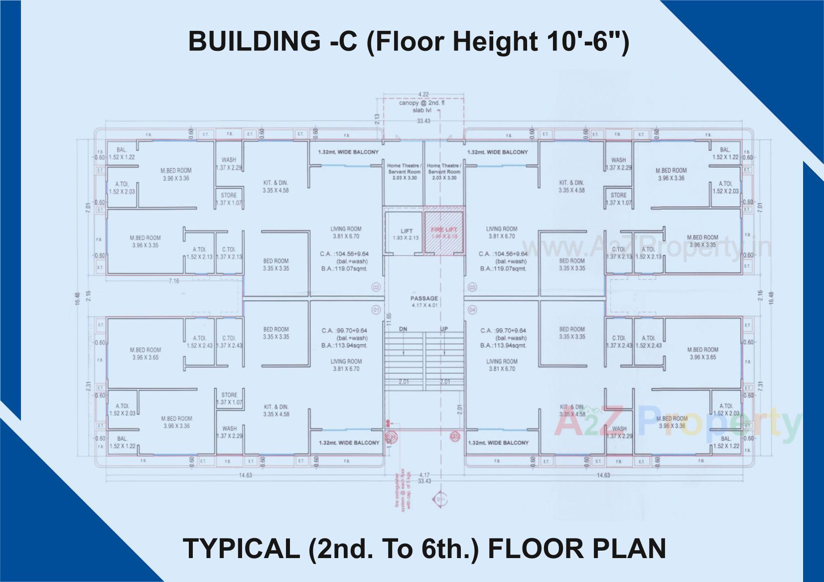 Layout of real estate project Rajnidhi Residency located at Majura-bhatar-road, Surat, Gujarat