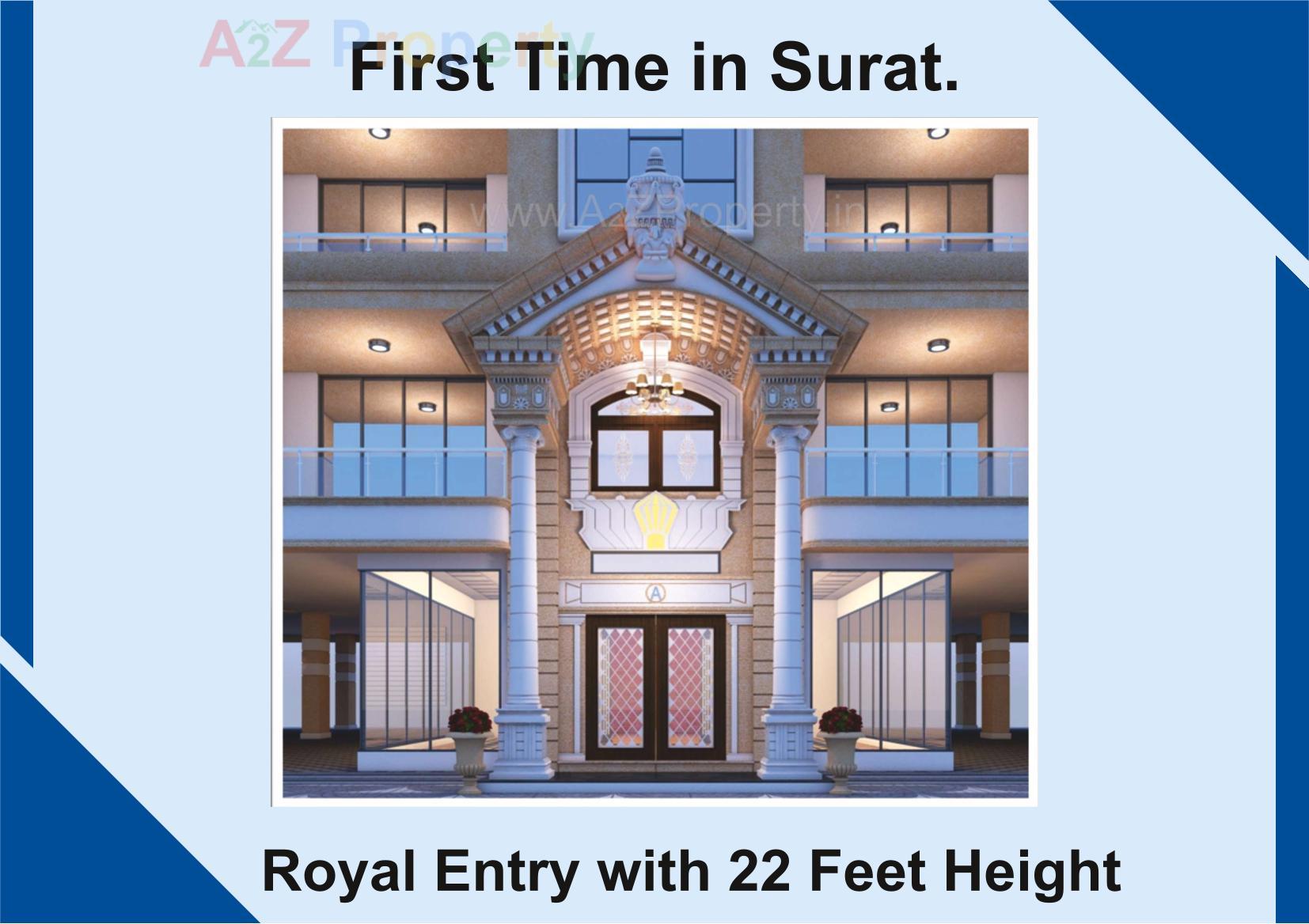 3D Elevation of real estate project Rajnidhi Residency located at Majura-bhatar-road, Surat, Gujarat