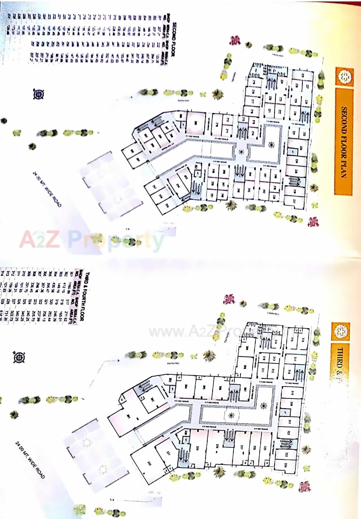 Layout of real estate project Rajshree City Centre located at Sagrampura, Surat, Gujarat