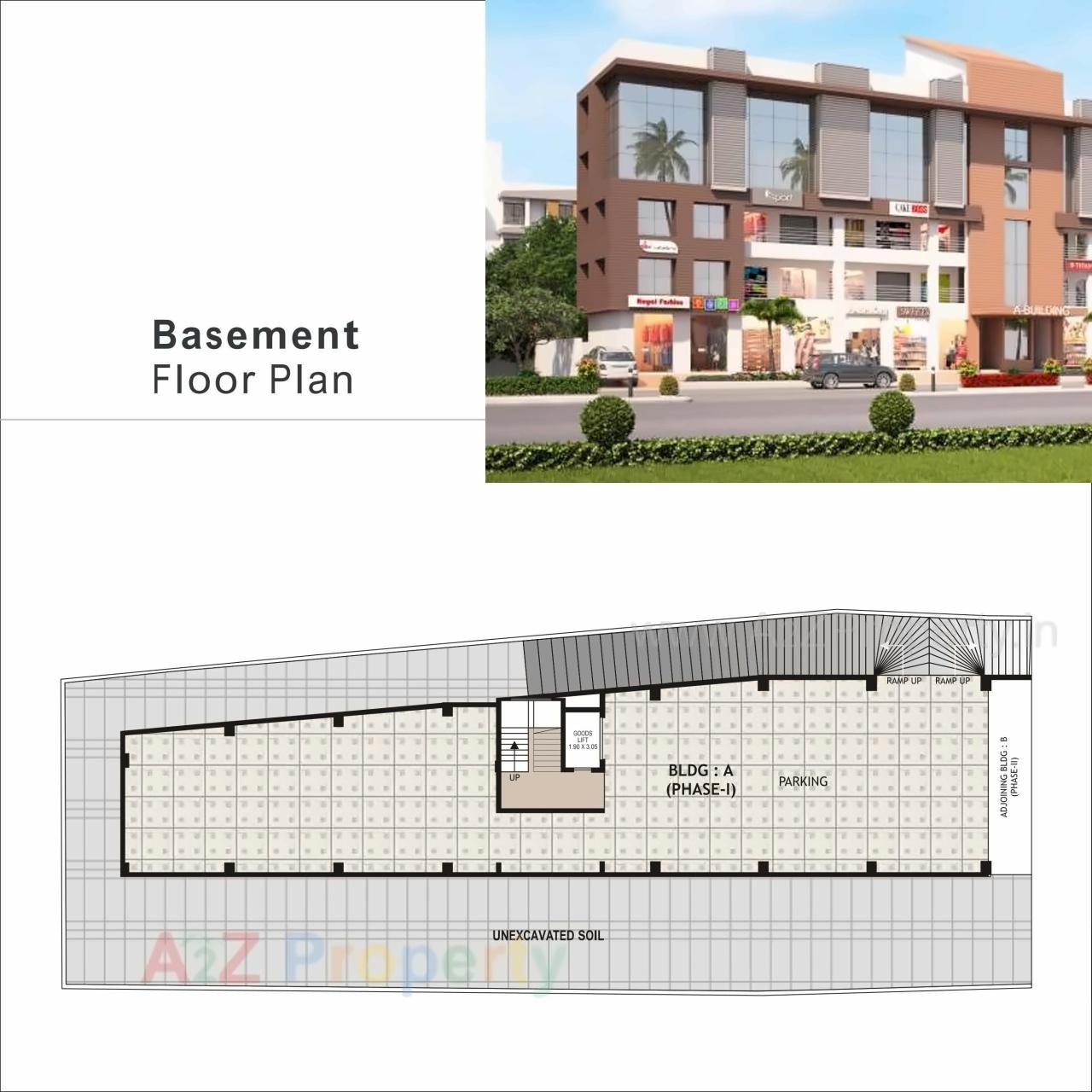 Layout of real estate project Rajshree Shoppers (a ) located at Vanakla, Surat, Gujarat