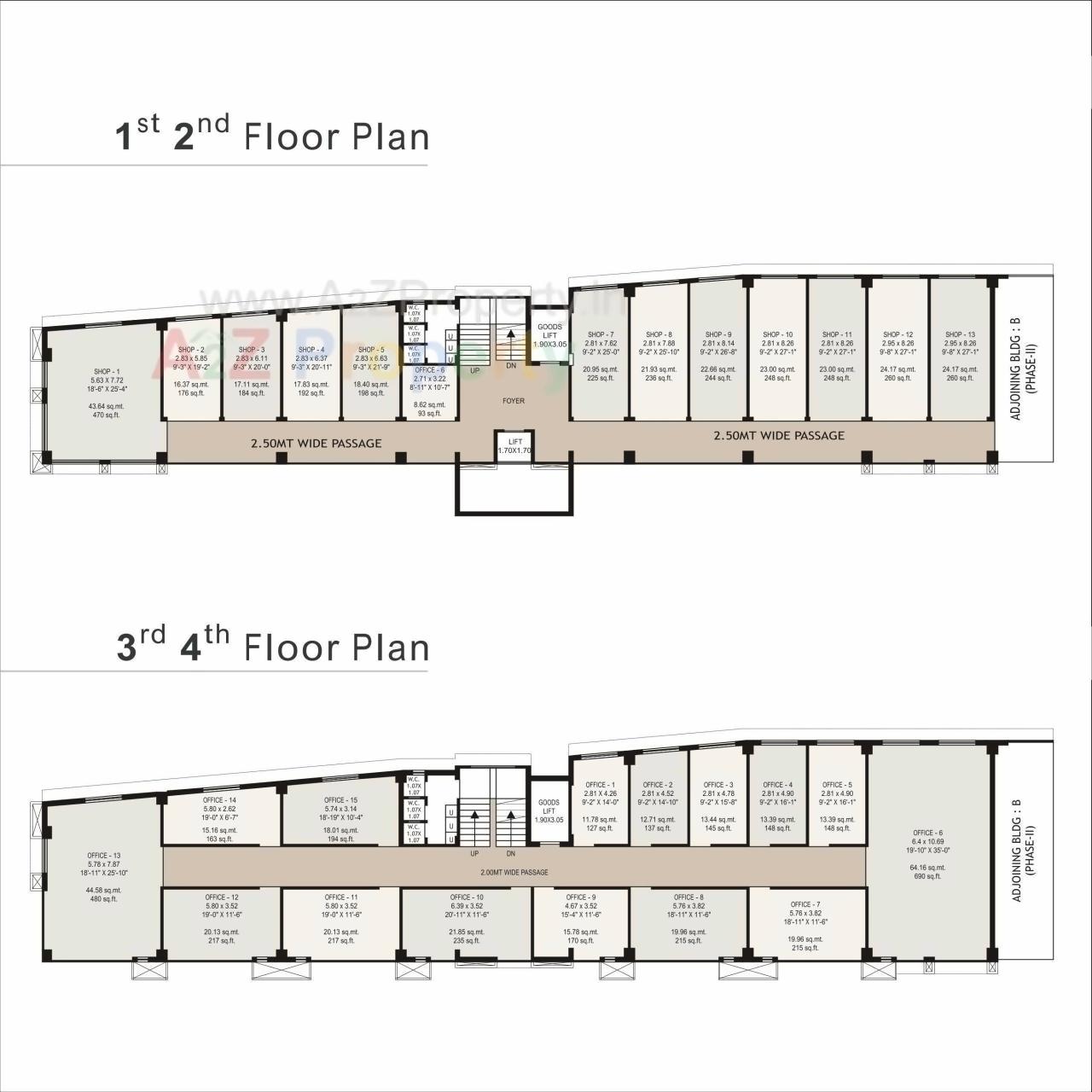 Layout of real estate project Rajshree Shoppers (a ) located at Vanakla, Surat, Gujarat