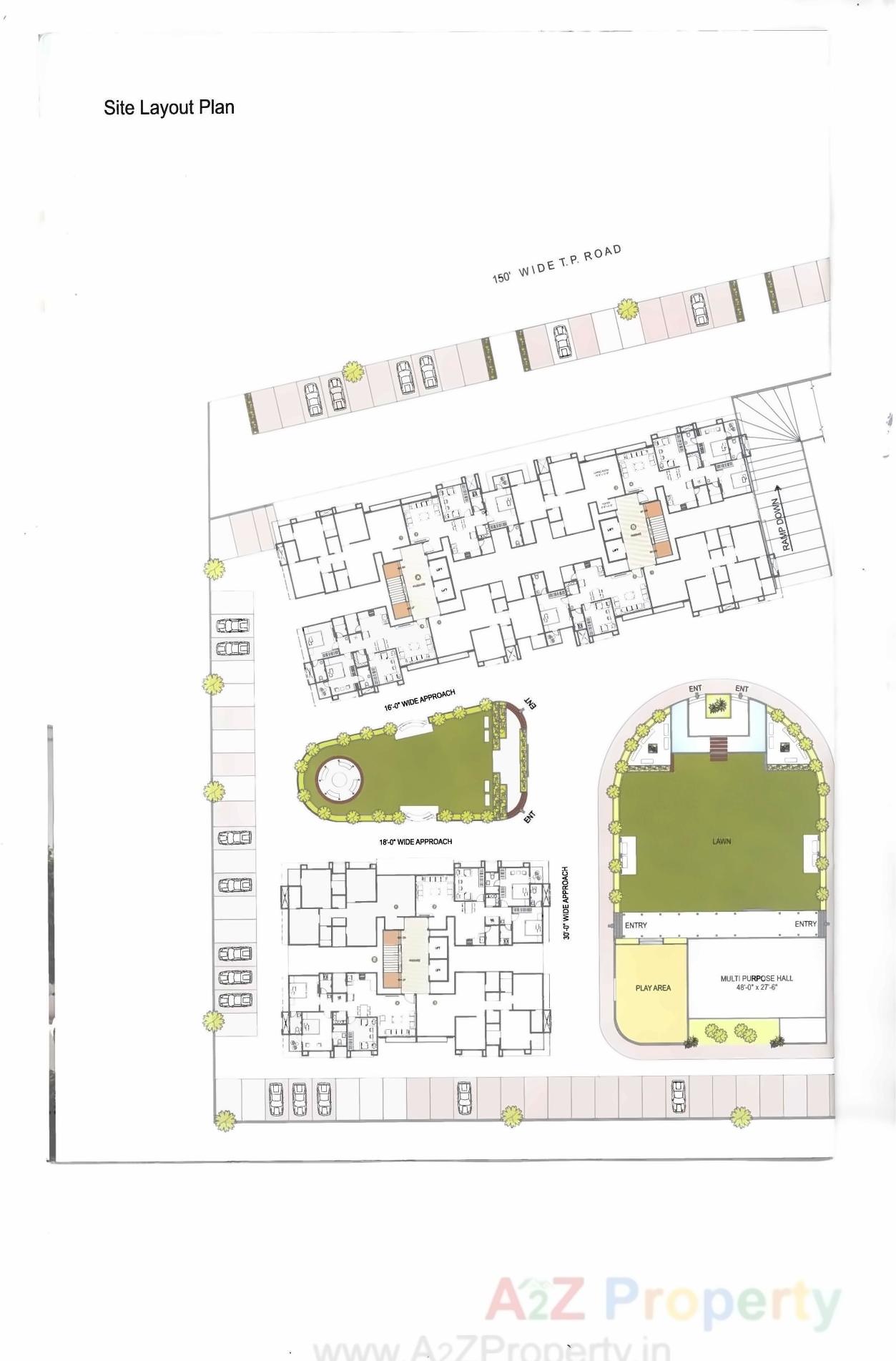 Layout of real estate project Rameshwaram Hills located at Bamroli, Surat, Gujarat