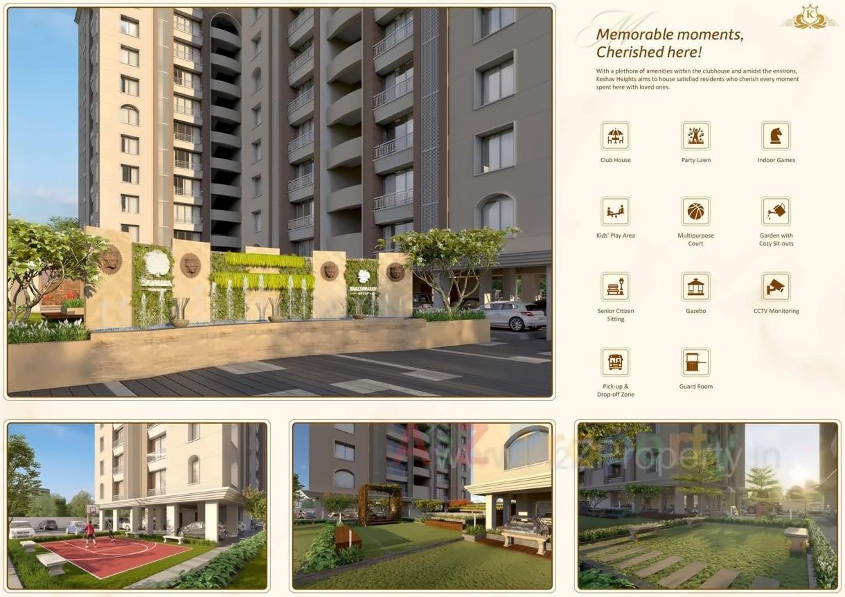 3D Elevation of real estate project Rameshwaram Keshav Heights located at Althan, Surat, Gujarat