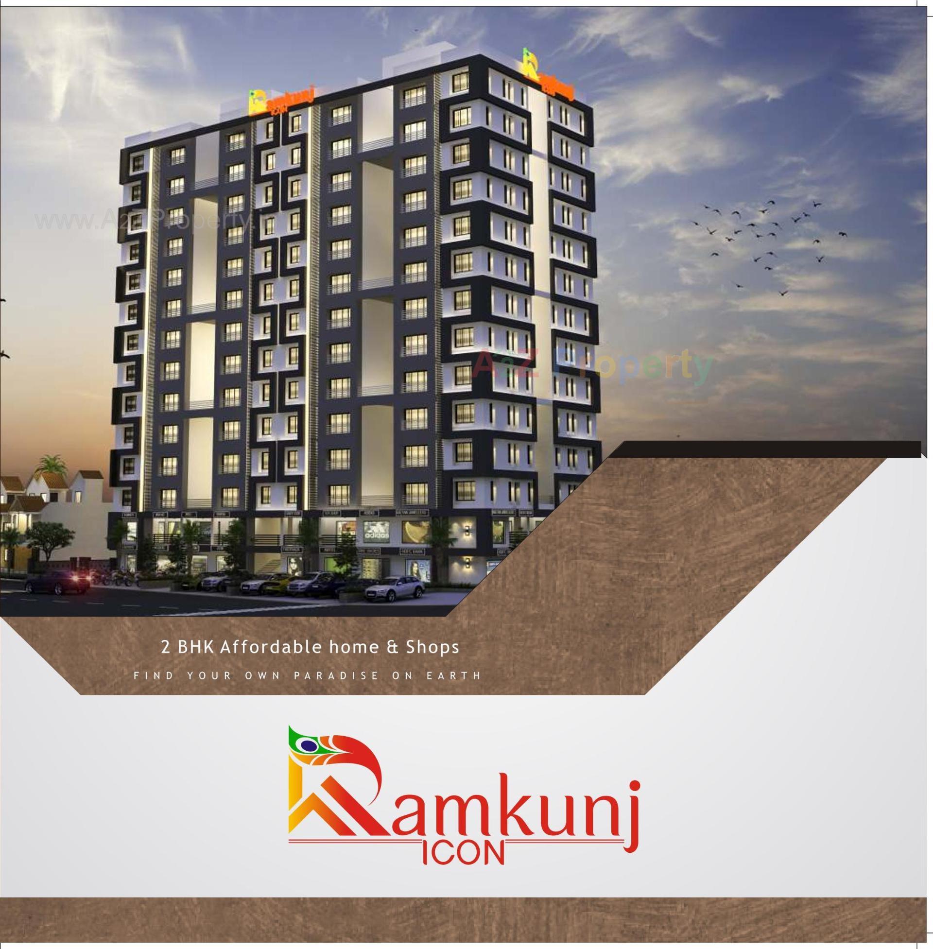 3D Elevation of real estate project Ramkunj Icon located at Jiav, Surat, Gujarat