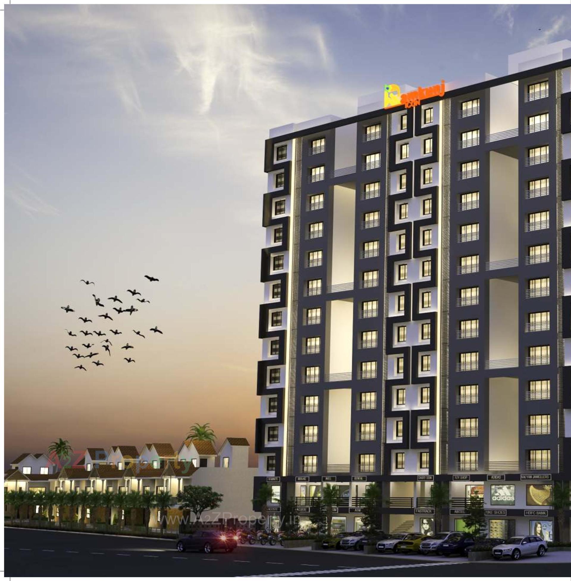 3D Elevation of real estate project Ramkunj Icon located at Jiav, Surat, Gujarat