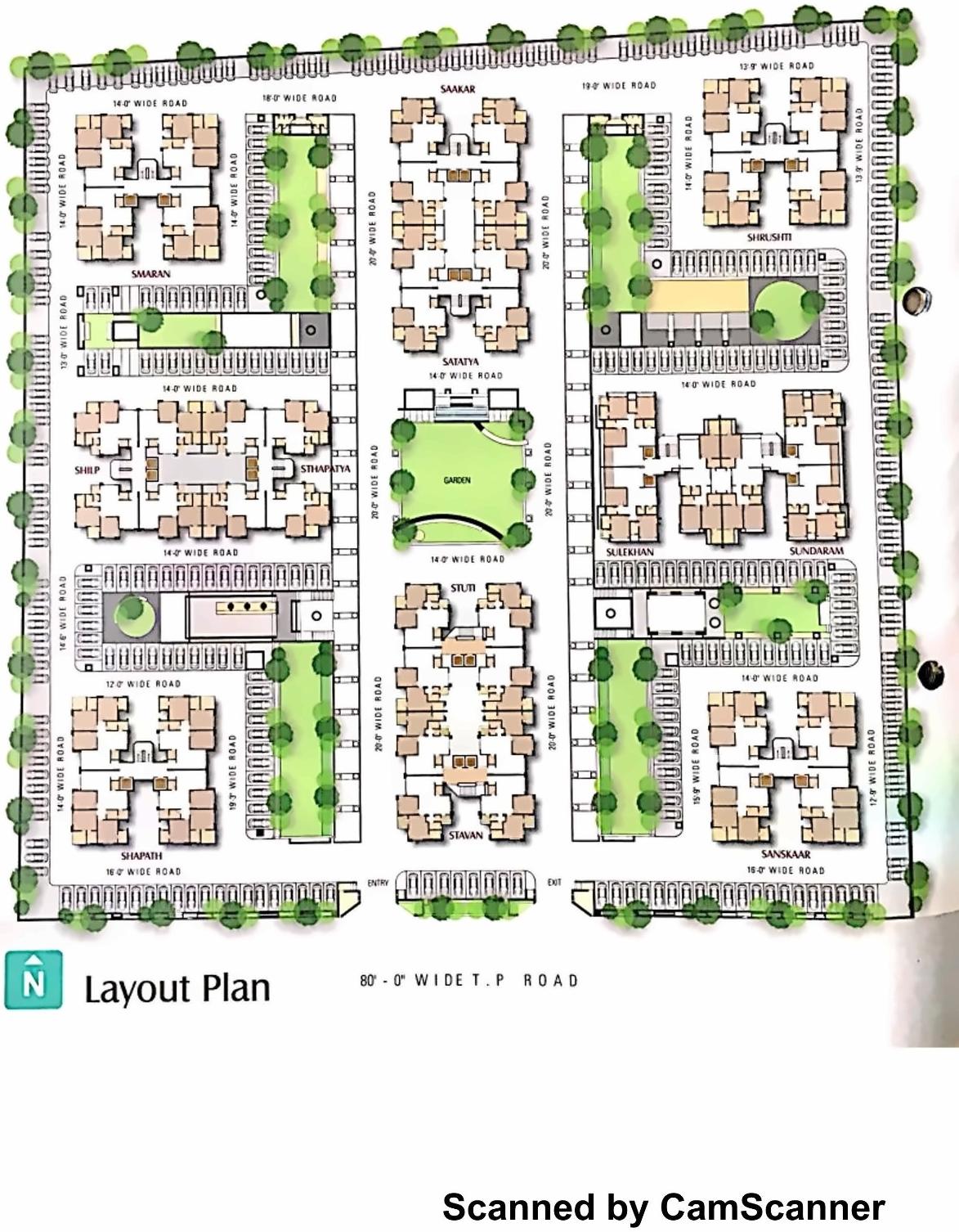 Layout of real estate project Rang Raag Residency located at Jahangir-pura, Surat, Gujarat