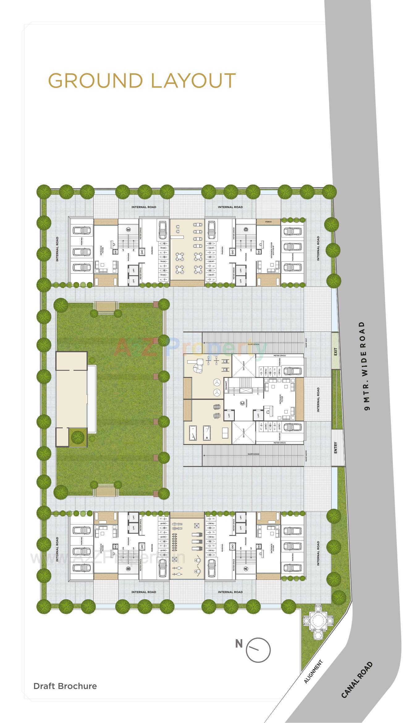Layout of real estate project Revanta located at Vesu, Surat, Gujarat