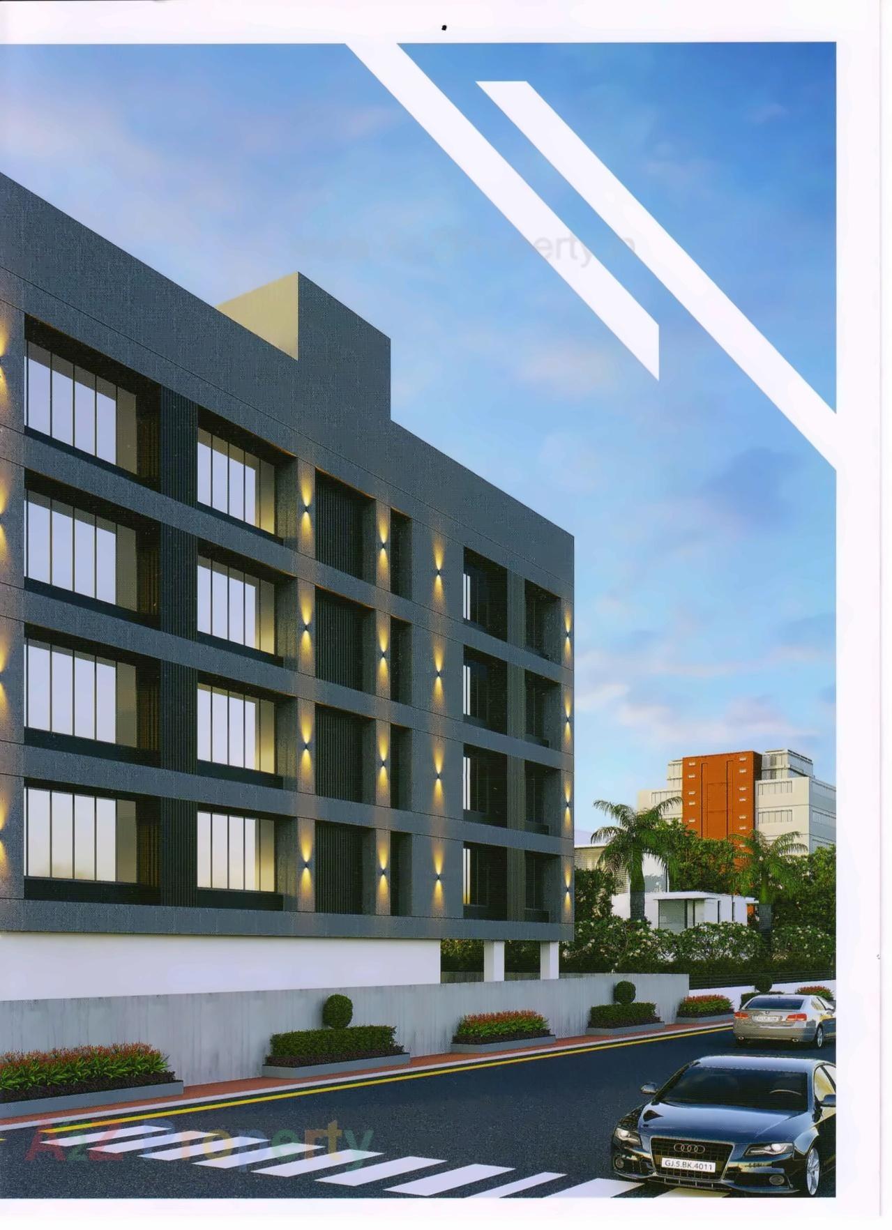 3D Elevation of real estate project Rexona located at Laladarvaja, Surat, Gujarat