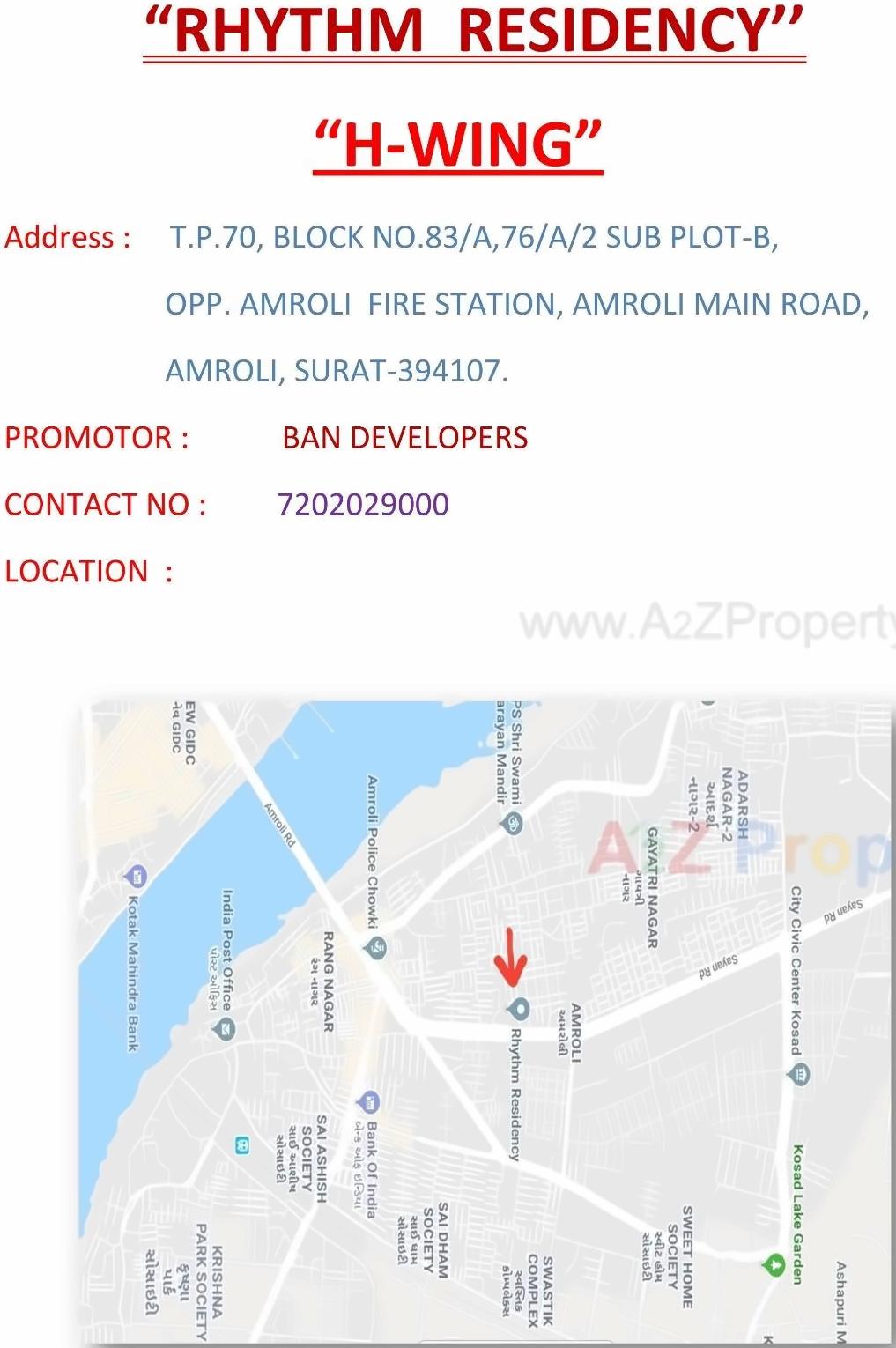  of real estate project Rhythm Residency located at Chhaprabhatha, Surat, Gujarat