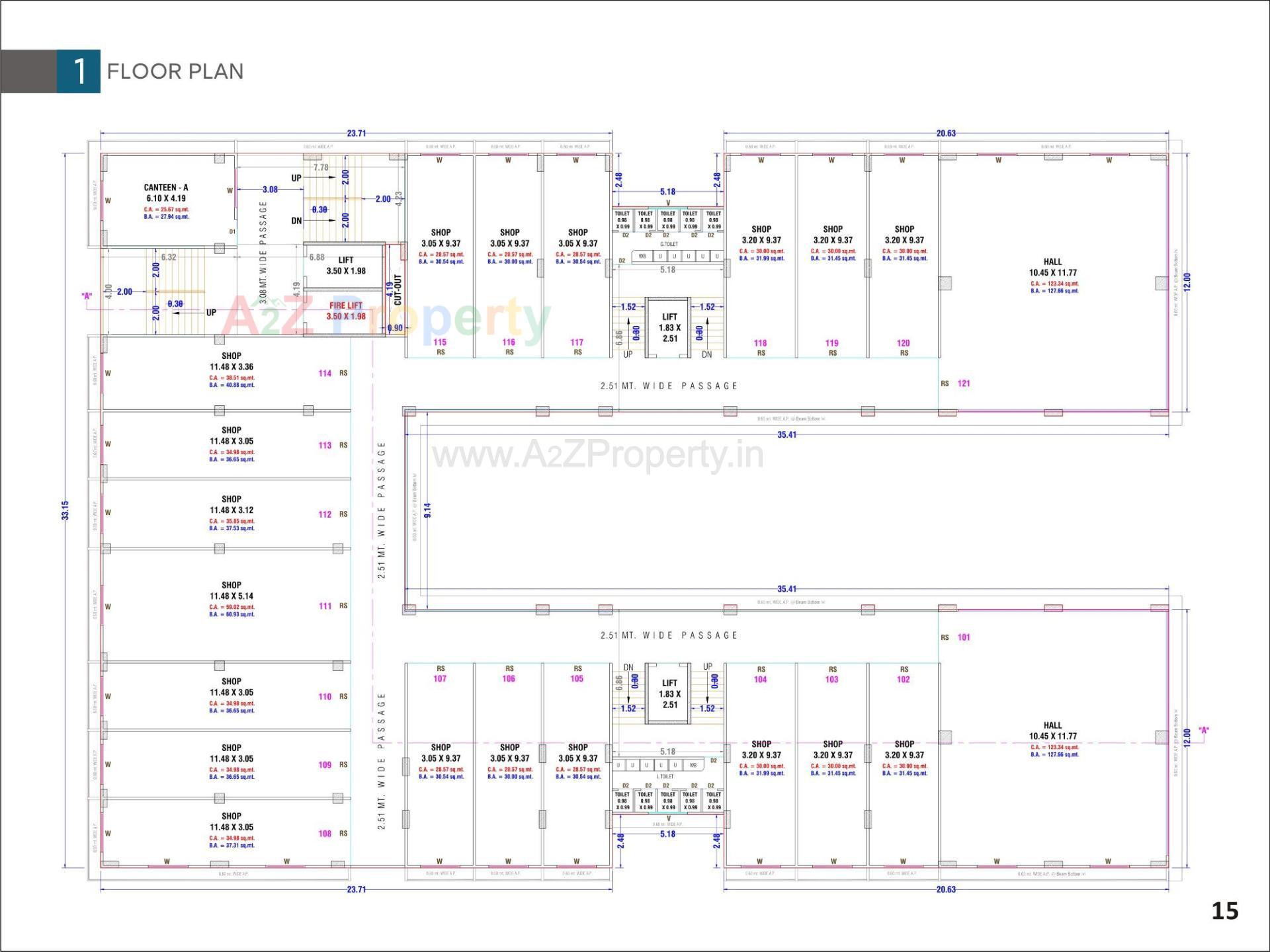 Layout of real estate project Rio Business Hub located at Mo, Surat, Gujarat