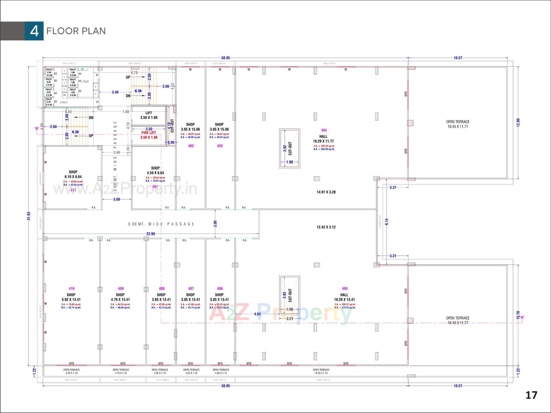 Layout of real estate project Rio Business Hub located at Mo, Surat, Gujarat