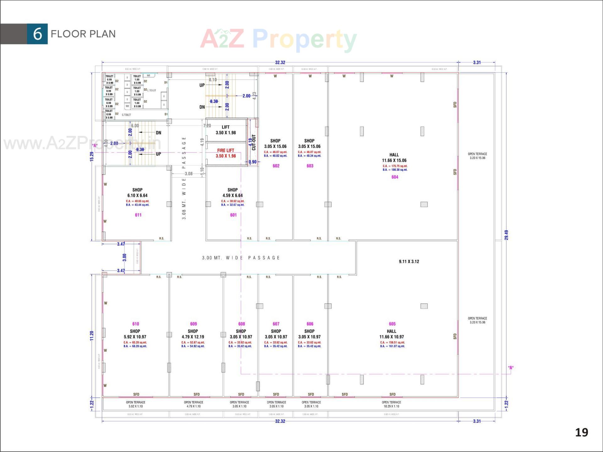 Layout of real estate project Rio Business Hub located at Mo, Surat, Gujarat
