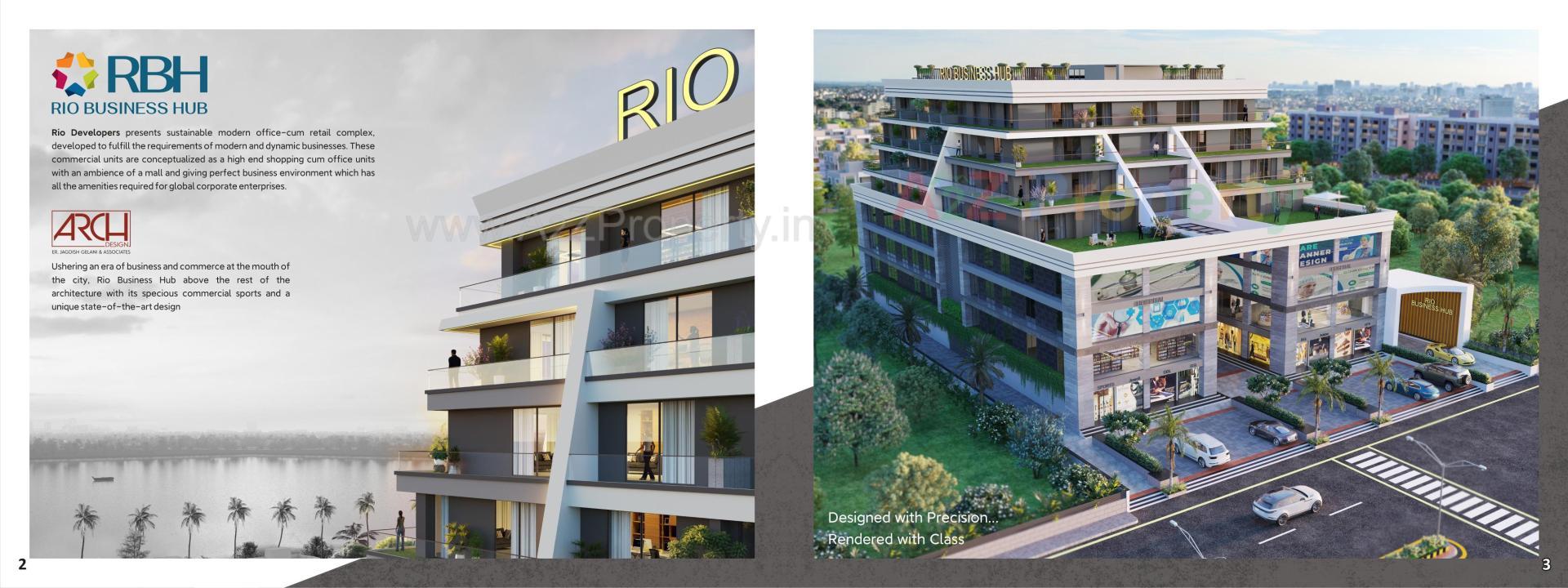 3D Elevation of real estate project Rio Business Hub located at Mo, Surat, Gujarat