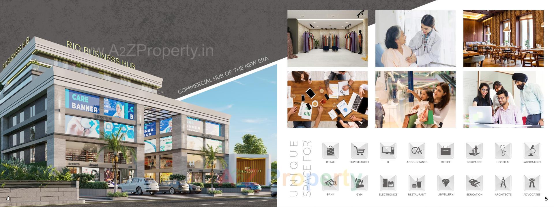 3D Elevation of real estate project Rio Business Hub located at Mo, Surat, Gujarat