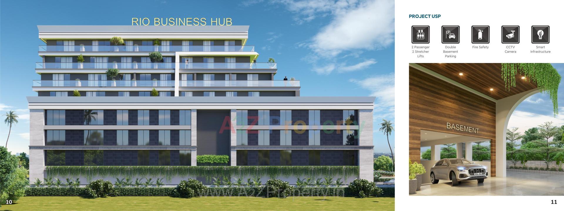 3D Elevation of real estate project Rio Business Hub located at Mo, Surat, Gujarat