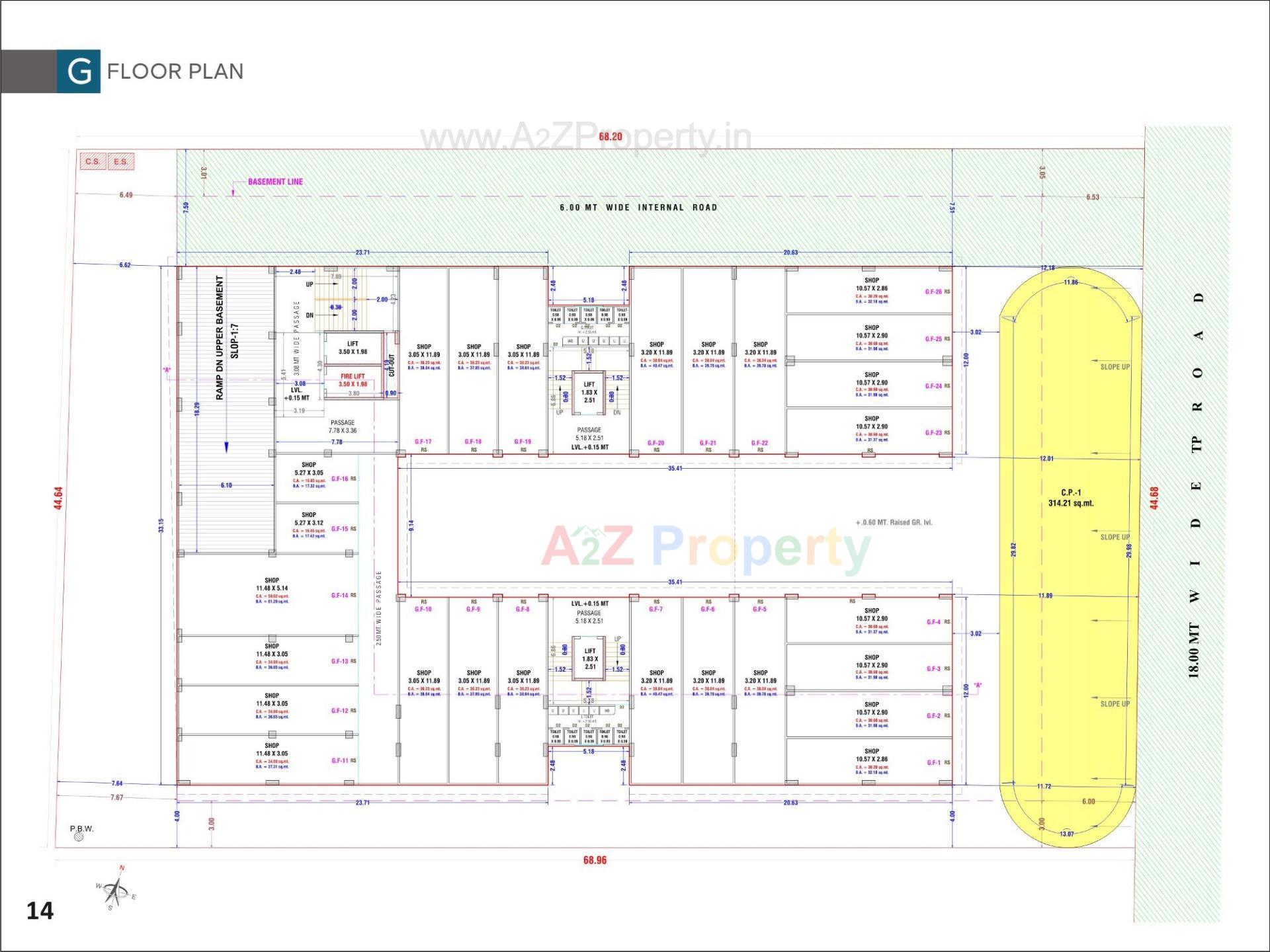 Layout of real estate project Rio Business Hub located at Mo, Surat, Gujarat