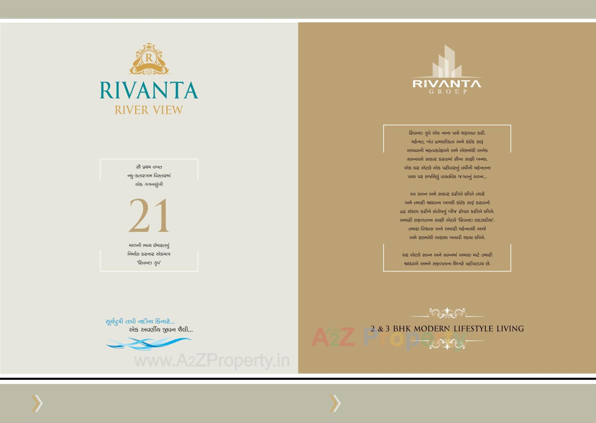  of real estate project Rivanta River View located at Variyav, Surat, Gujarat