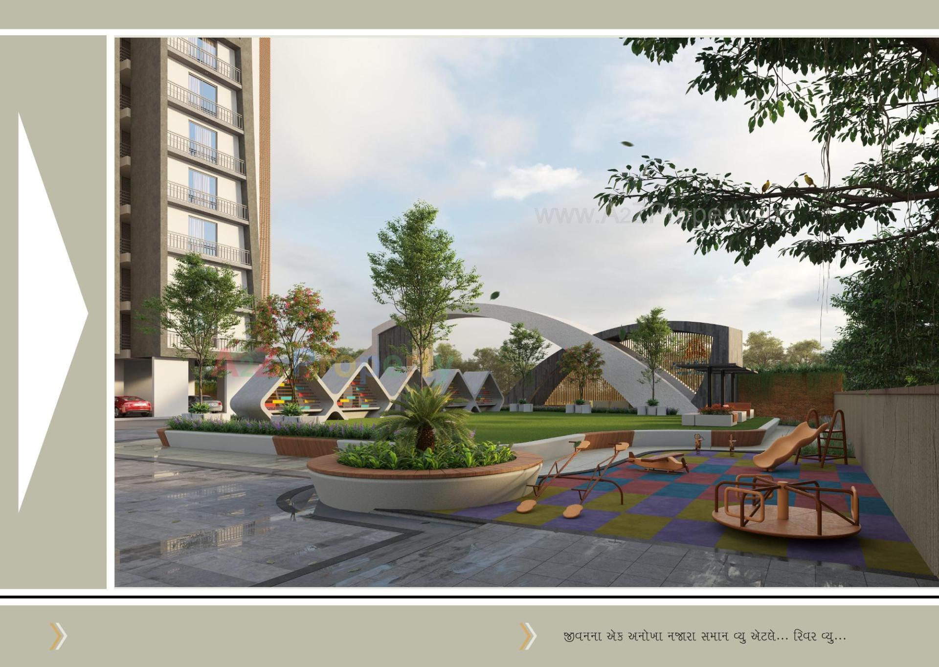 3D Elevation of real estate project Rivanta River View located at Variyav, Surat, Gujarat