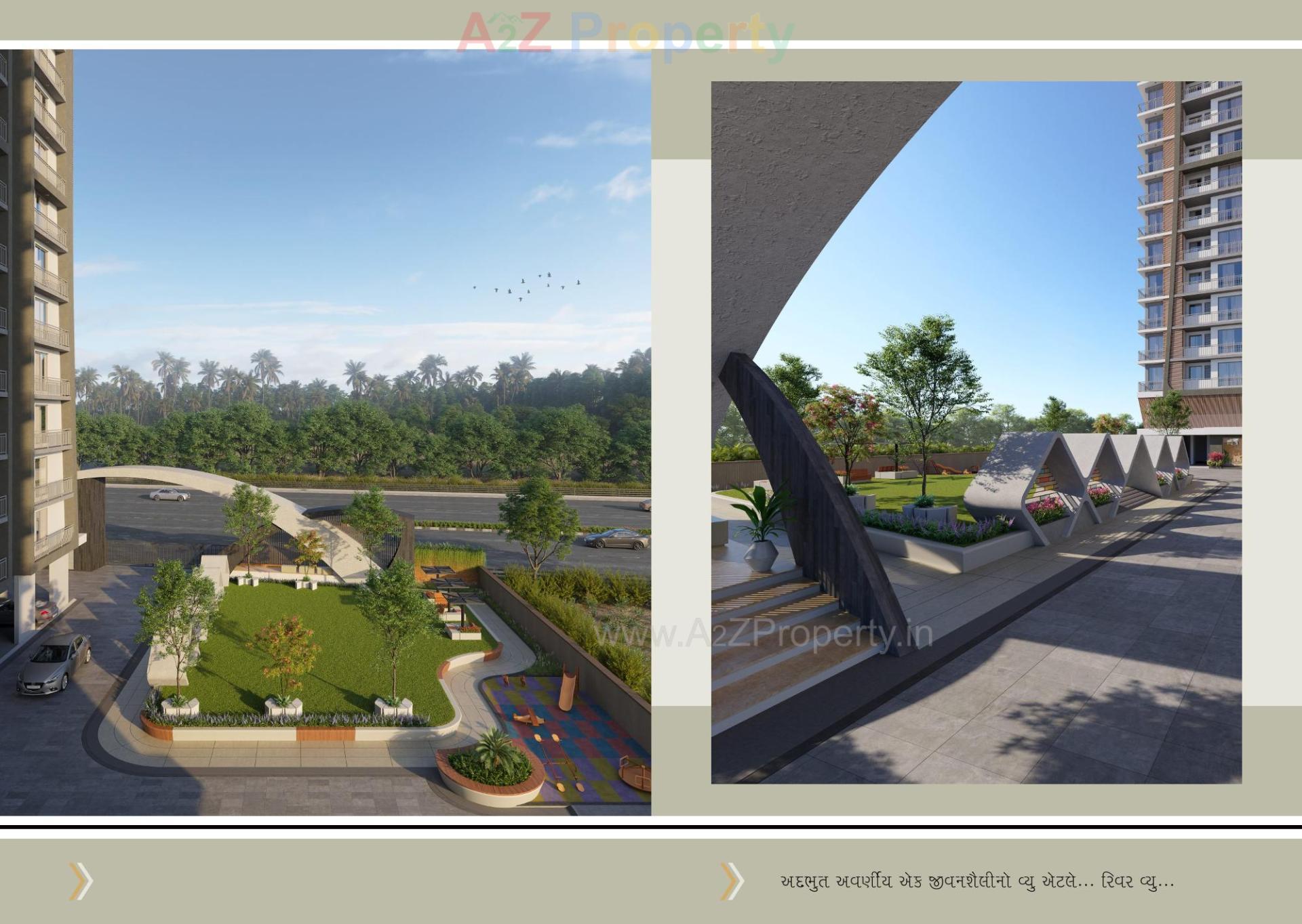3D Elevation of real estate project Rivanta River View located at Variyav, Surat, Gujarat