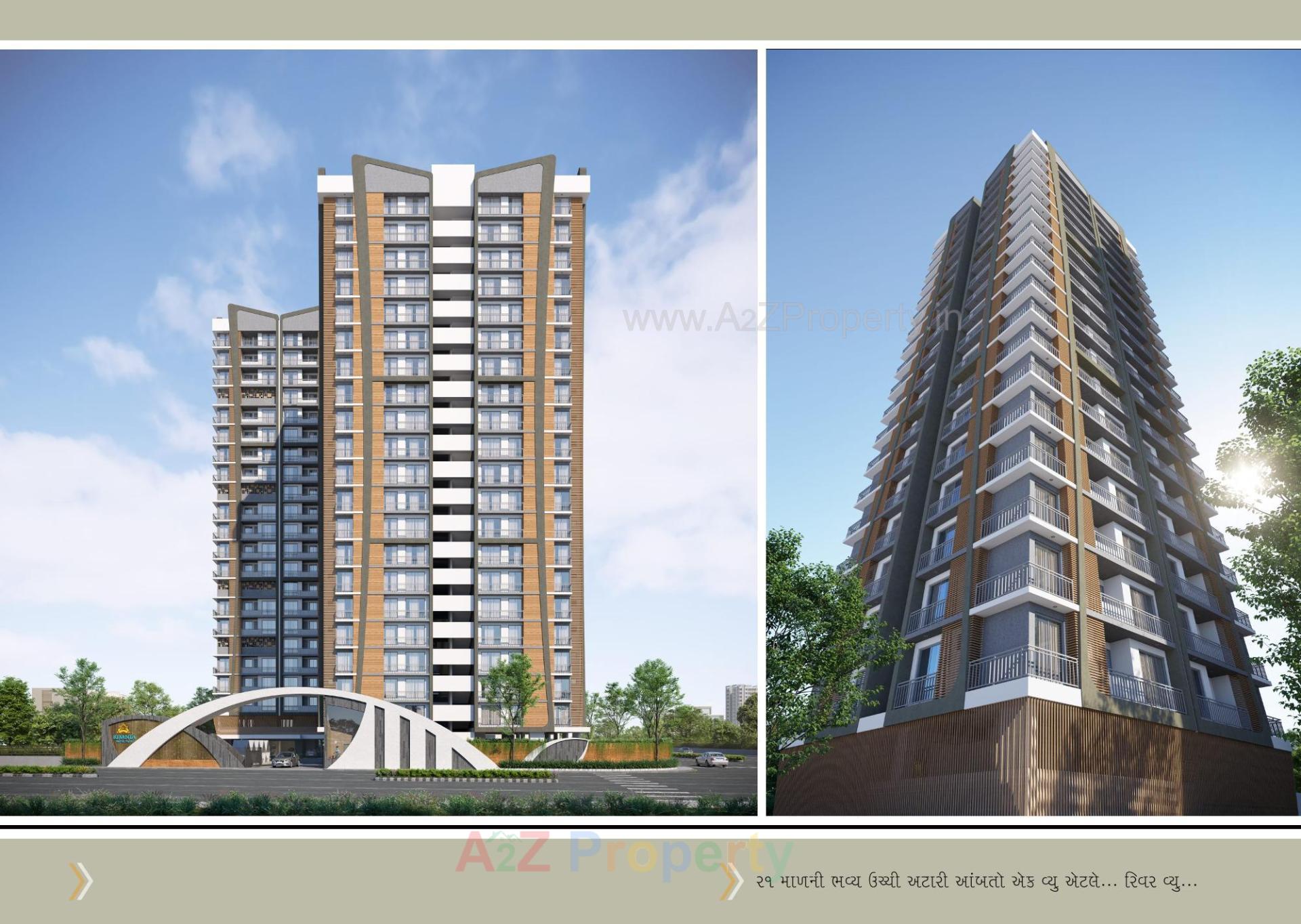 3D Elevation of real estate project Rivanta River View located at Variyav, Surat, Gujarat