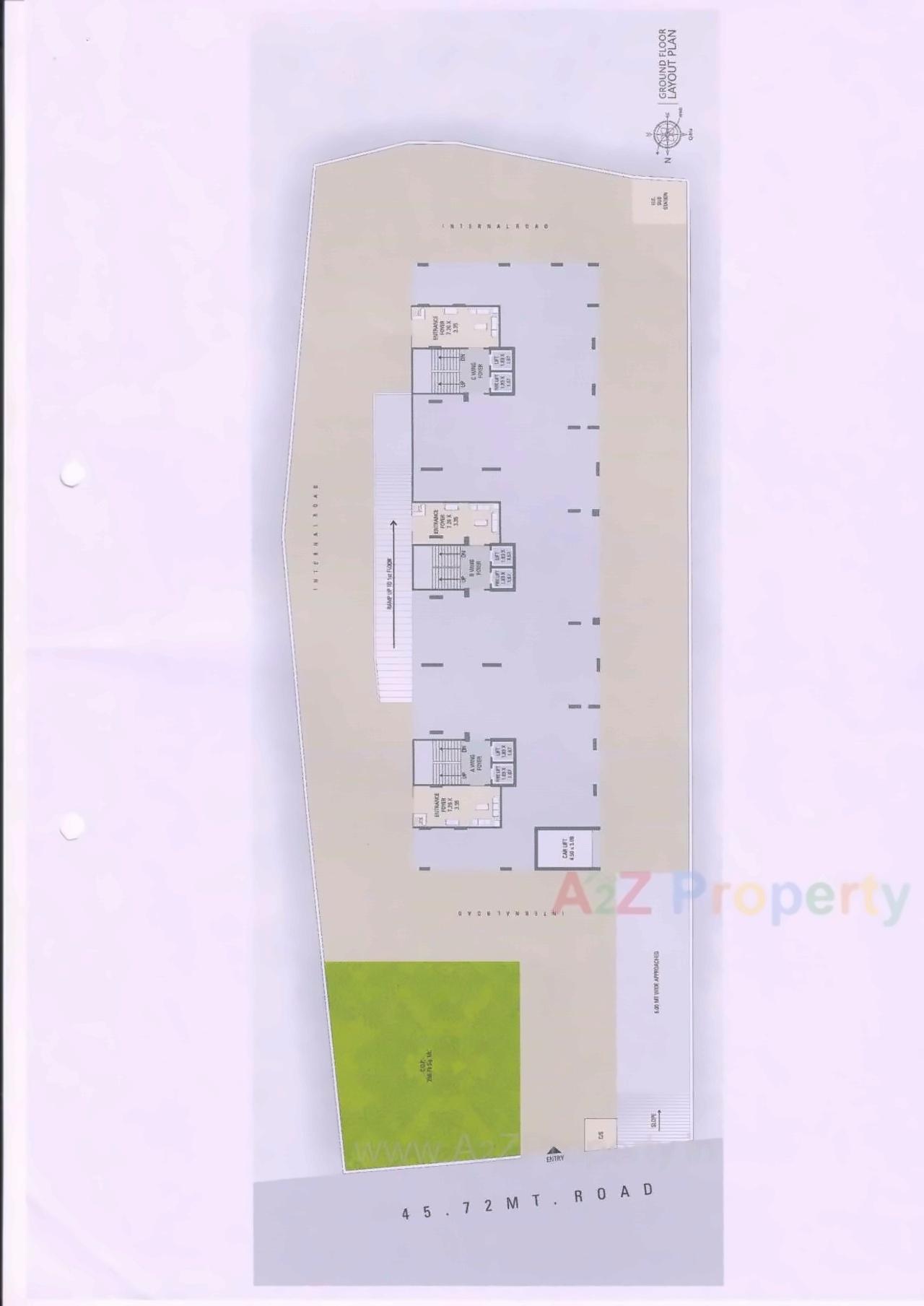 Layout of real estate project River Front Tower located at Adajan, Surat, Gujarat