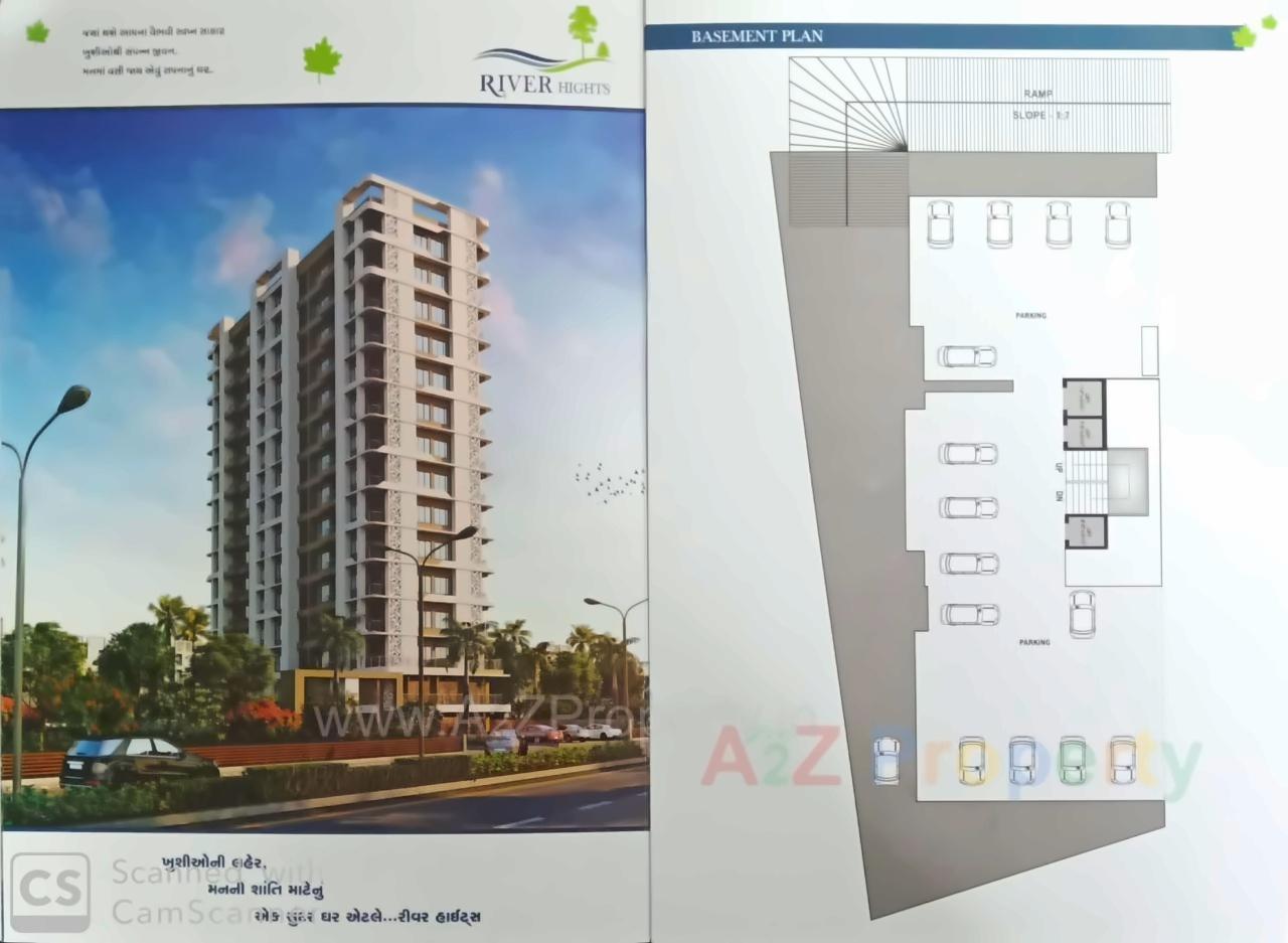 Layout of real estate project River Heights located at Surat, Surat, Gujarat