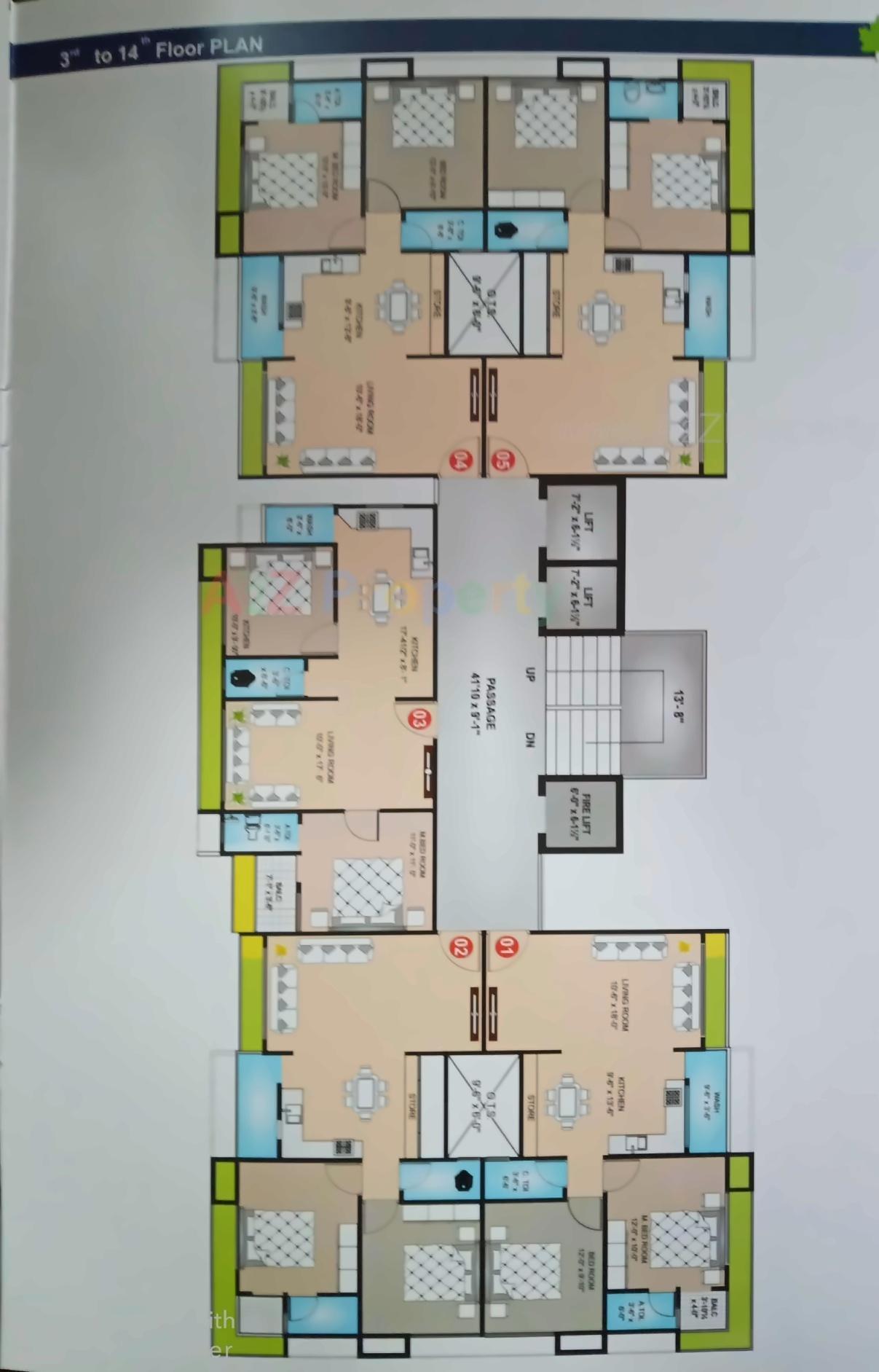Layout of real estate project River Heights located at Surat, Surat, Gujarat