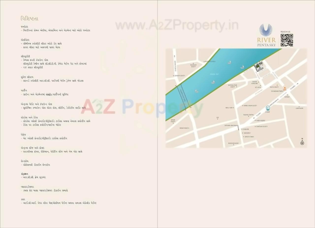  of real estate project River Pentasky located at Althan, Surat, Gujarat