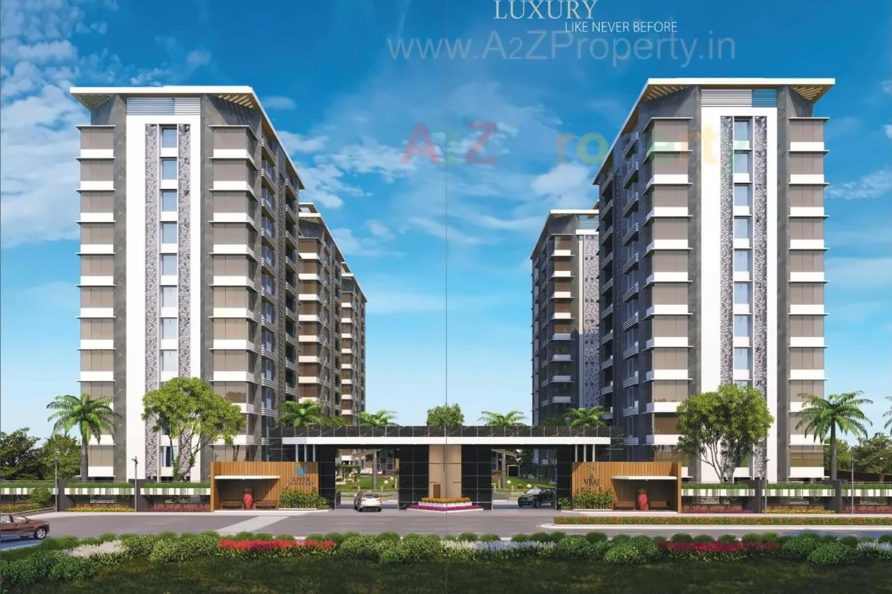 3D Elevation of real estate project River Pentasky located at Althan, Surat, Gujarat
